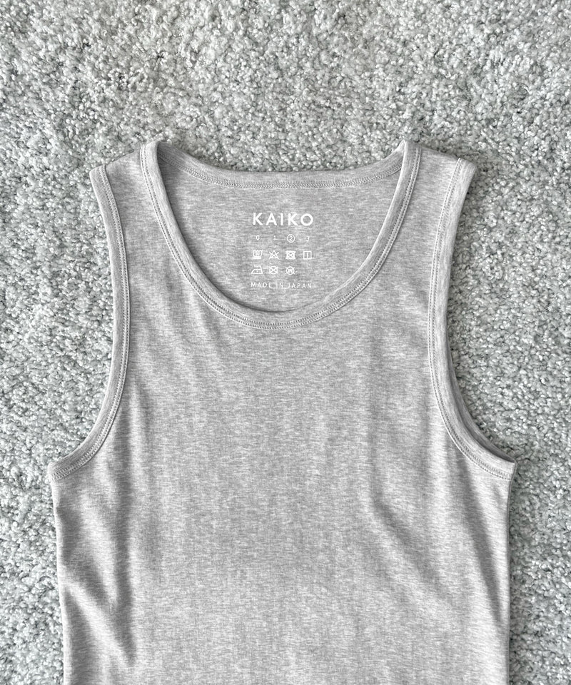 KAIKO Rib tank top “TOP GRAY”