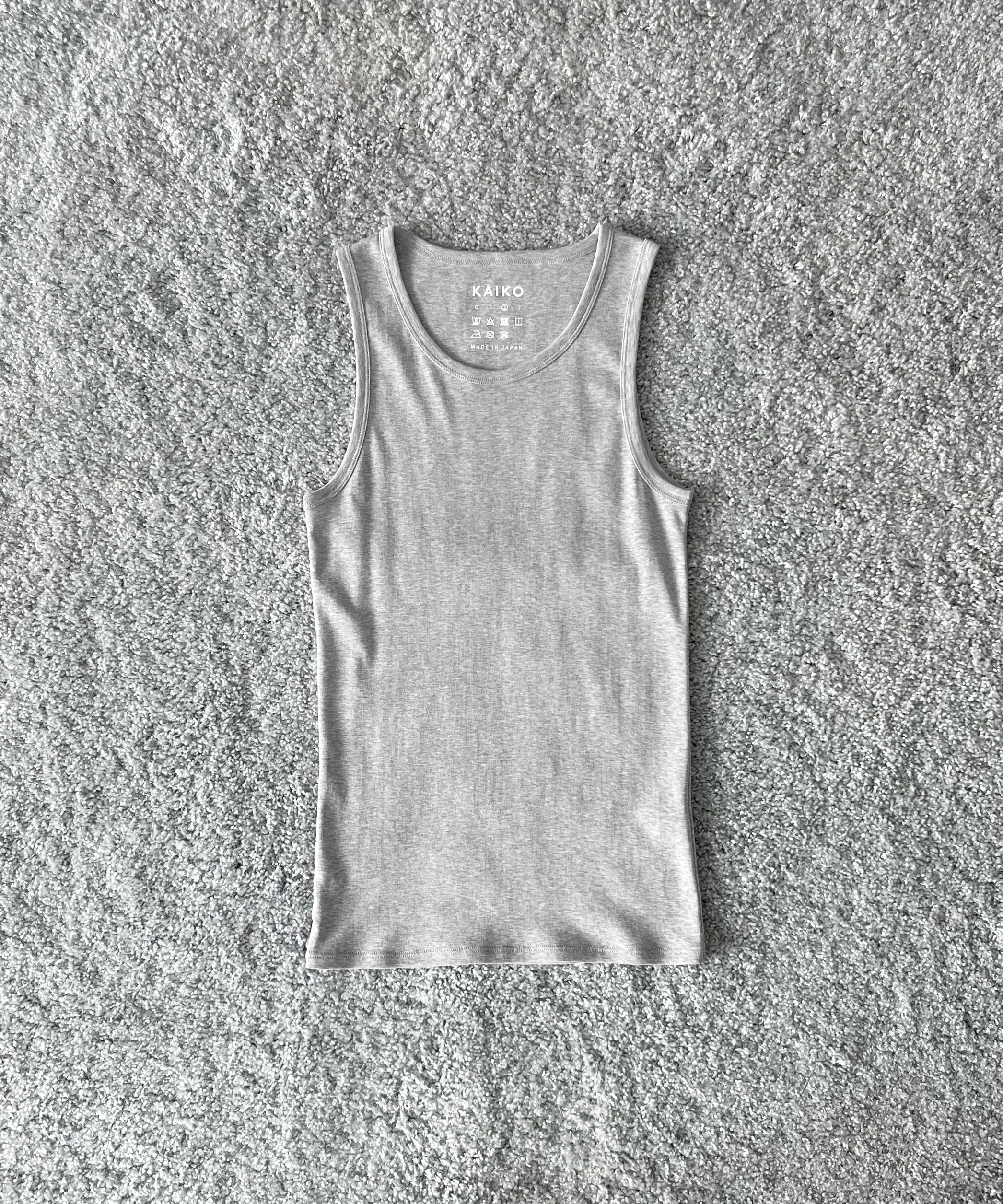 KAIKO Rib tank top “TOP GRAY”