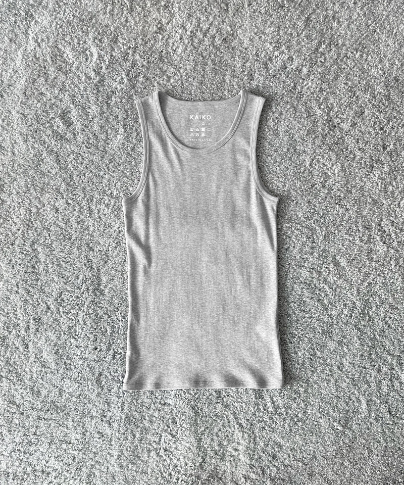 KAIKO Rib tank top “TOP GRAY”