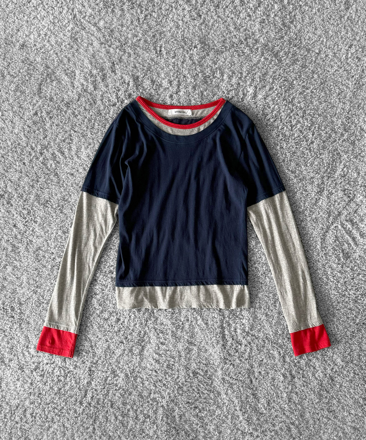 Gimaguas Triple tee “NAVY-GREY”