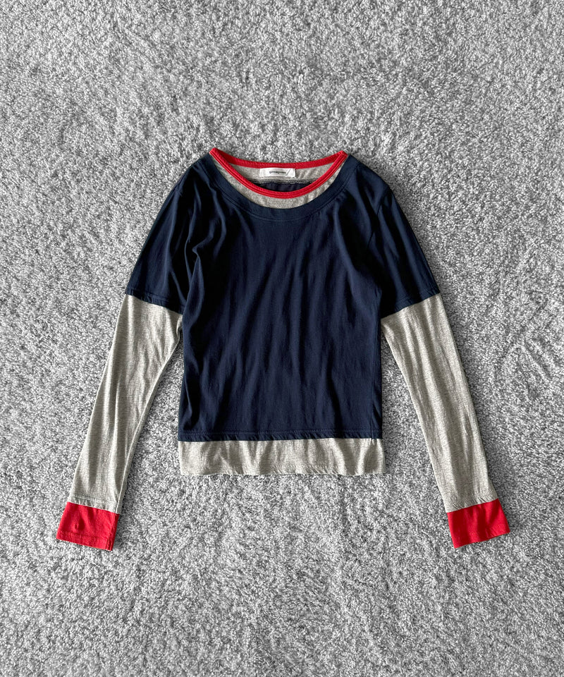 Gimaguas Triple tee “NAVY-GREY”