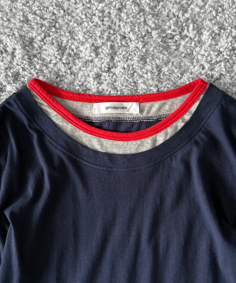 Gimaguas Triple tee “NAVY-GREY”