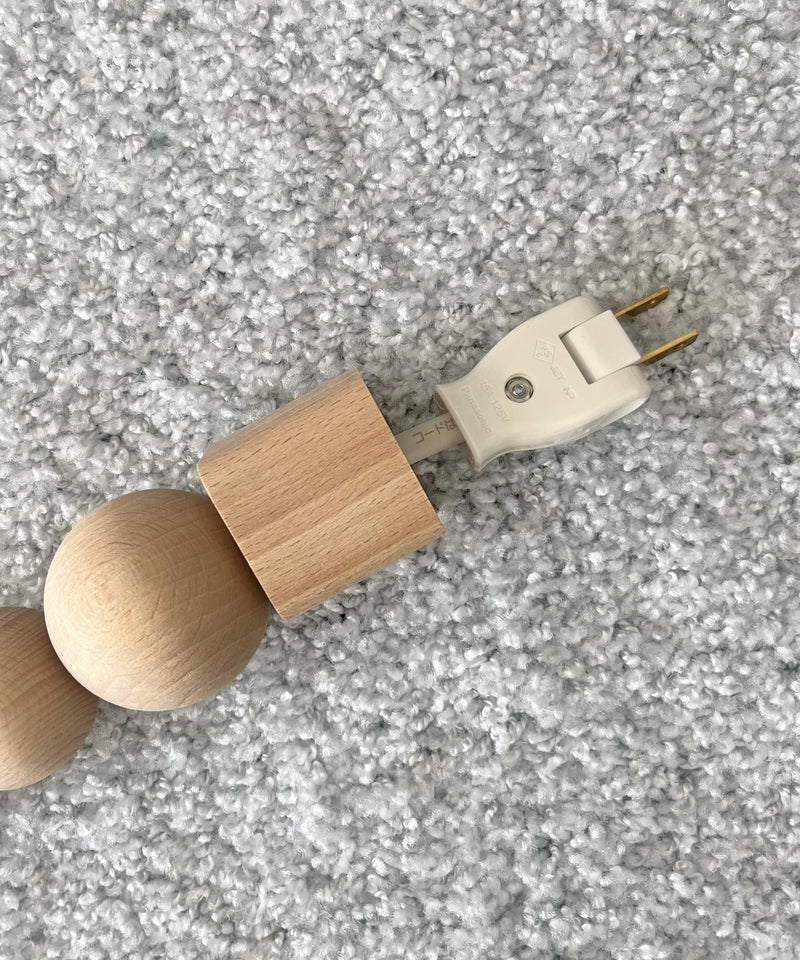 BLESS Cable jewelry multiplug wooden elements 1.4m "WHITE&NATURAL"