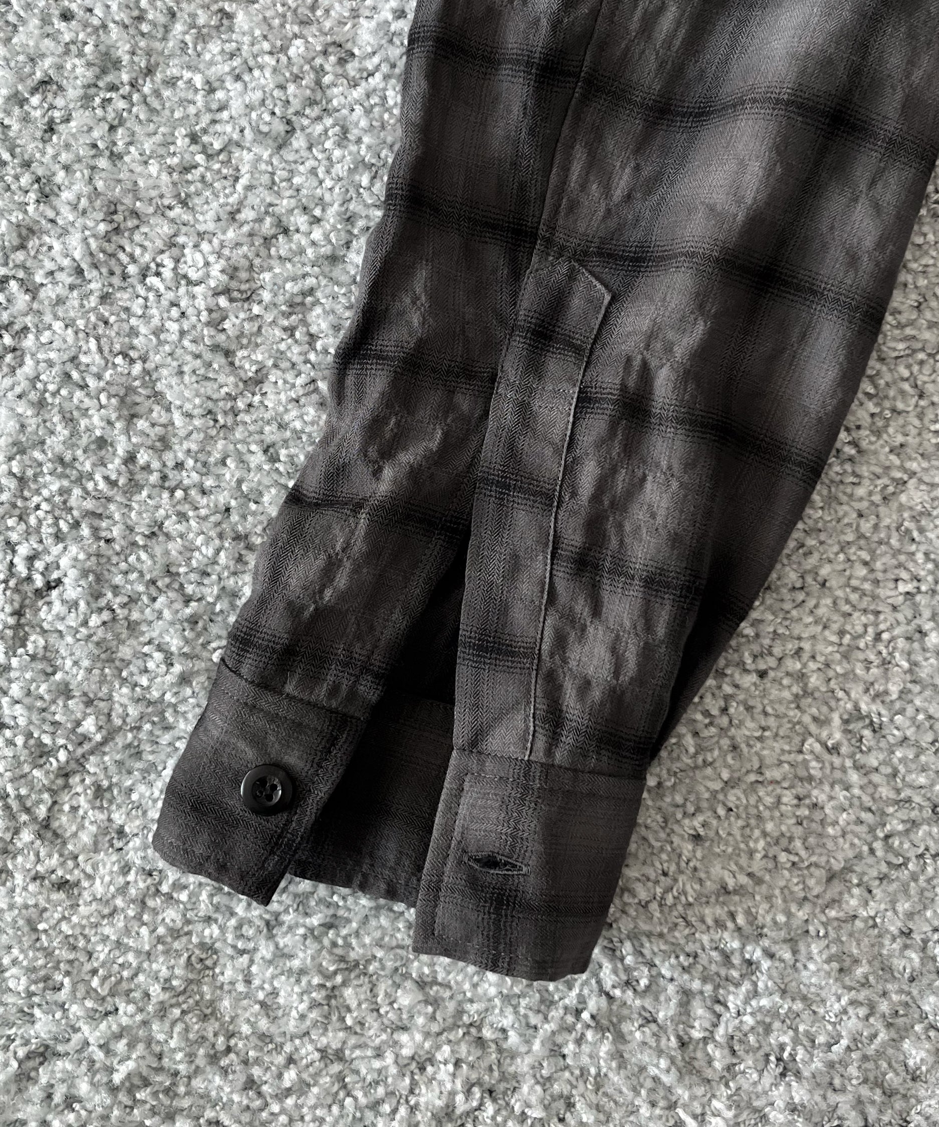 Laid.B Wet rag check shirts "BLACK"