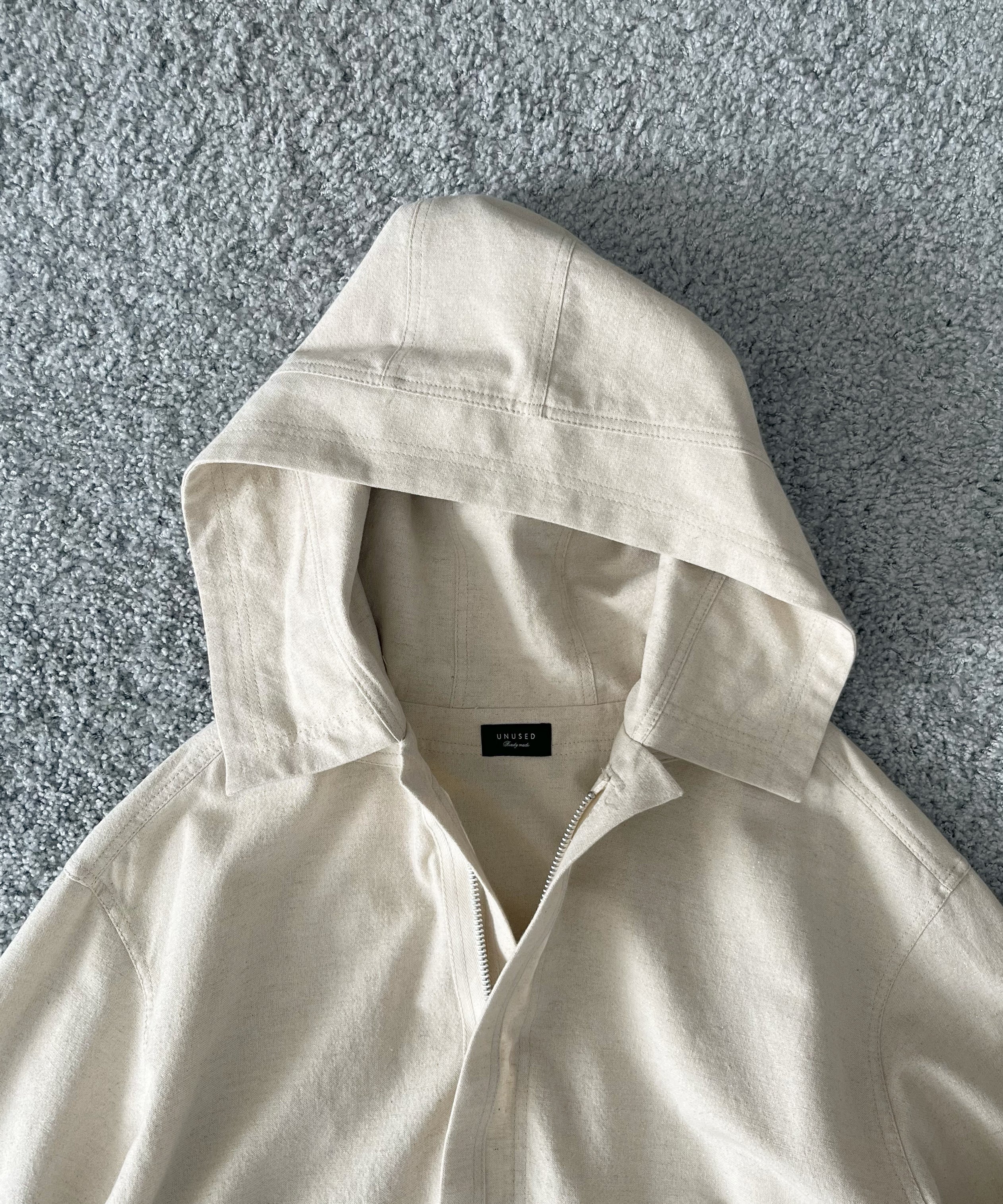 UNUSED Us2553 hood jacket "BEIGE"