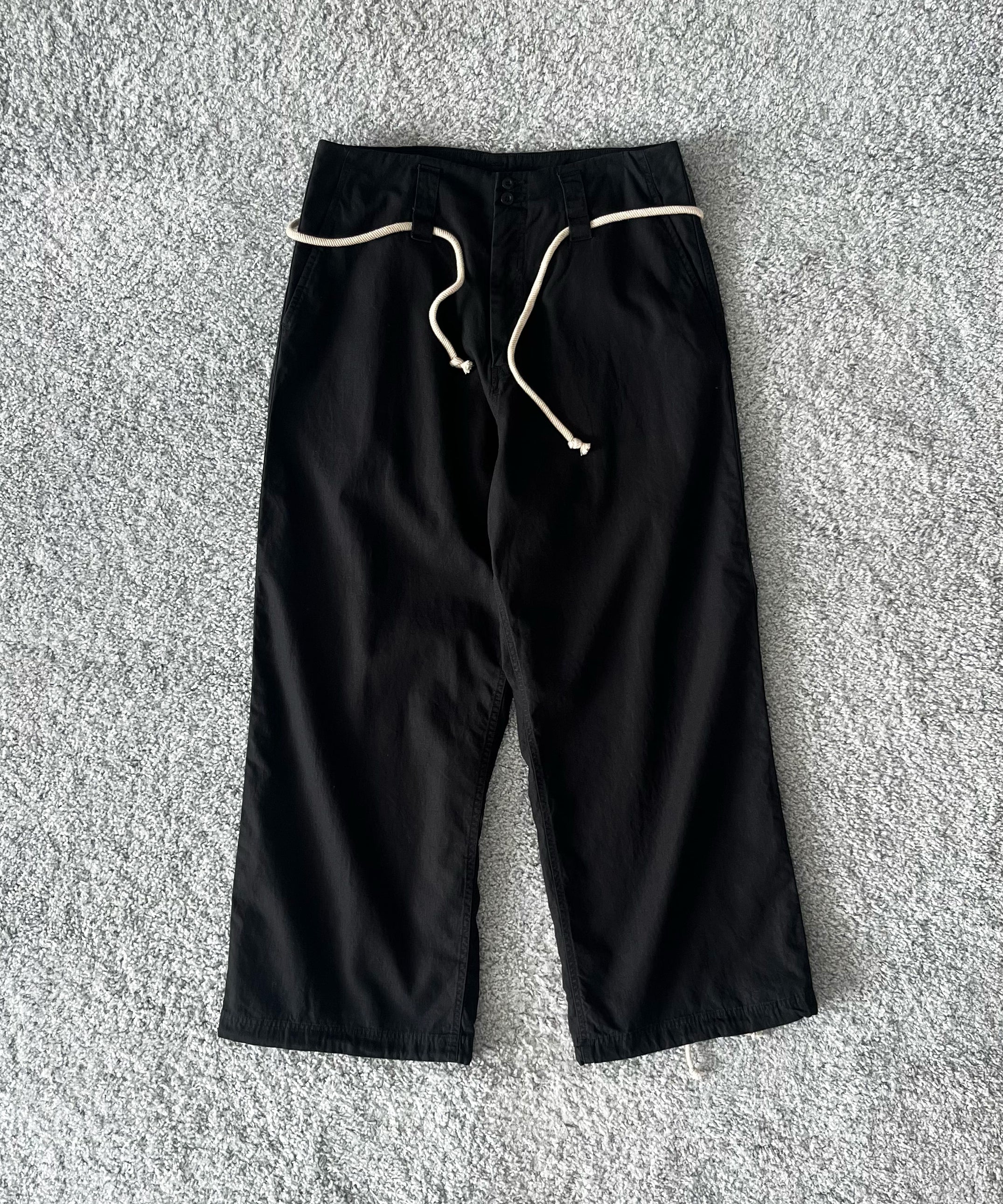 WHOWHAT Drawcord pants "BLACK"