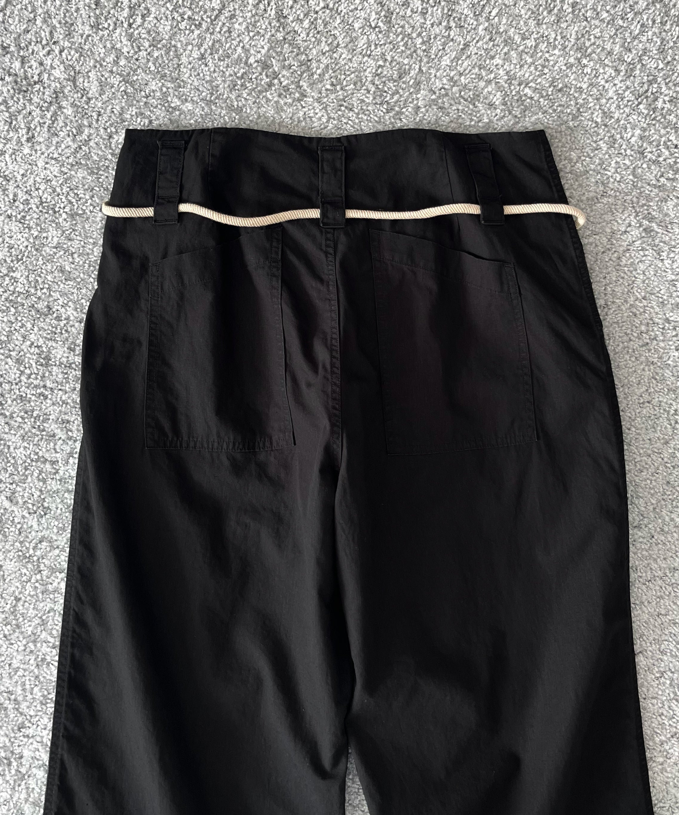 WHOWHAT Drawcord pants "BLACK"