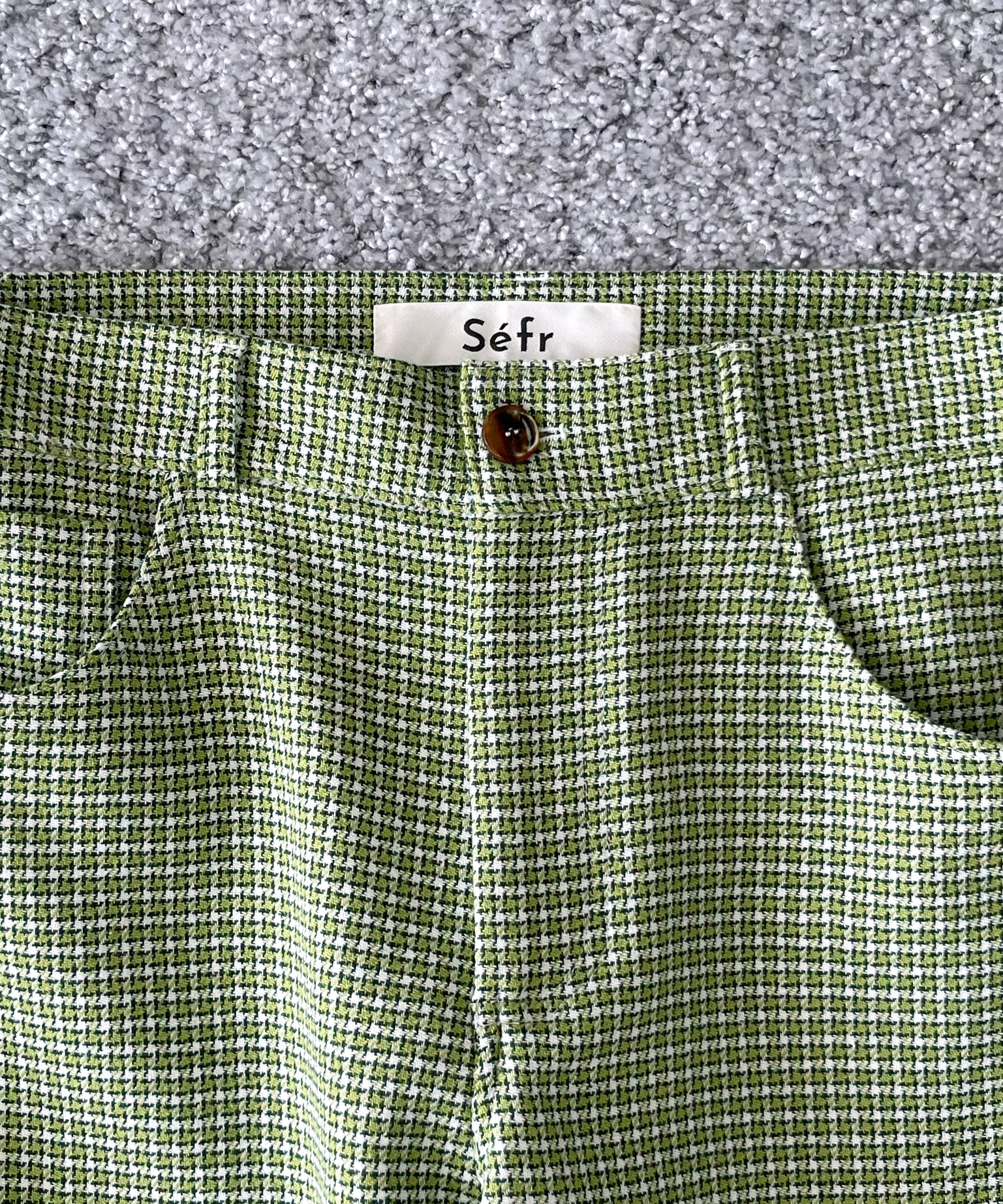 Sefr Nasedo shorts "SOFT GREEN CHECK"