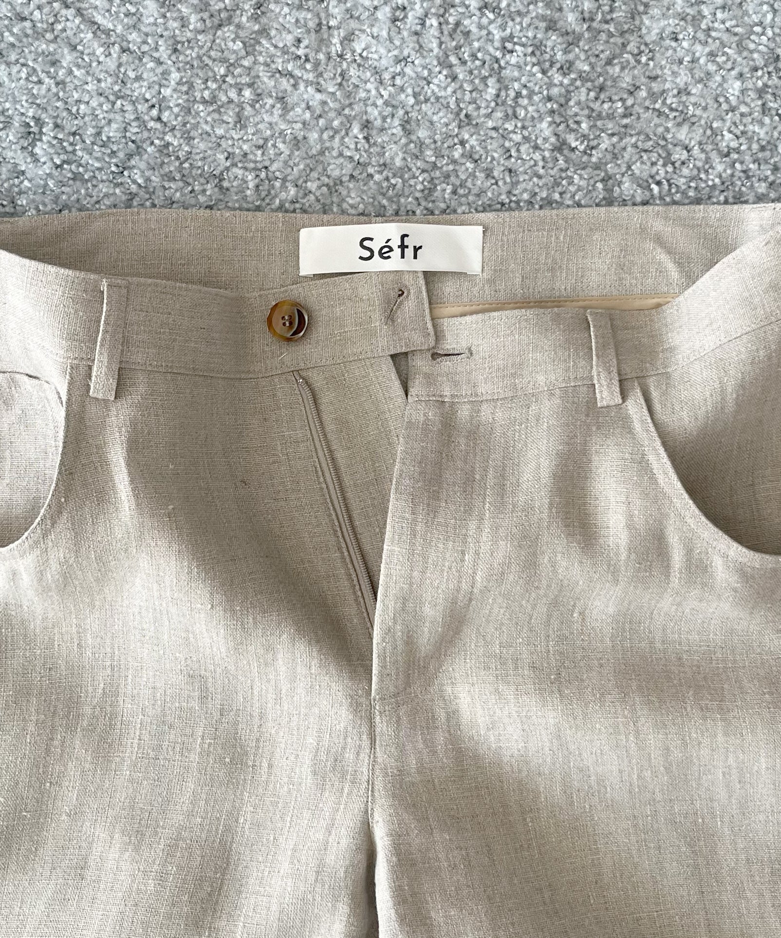 sefr Arno trouser "BEIGE CONCRETE LINEN"