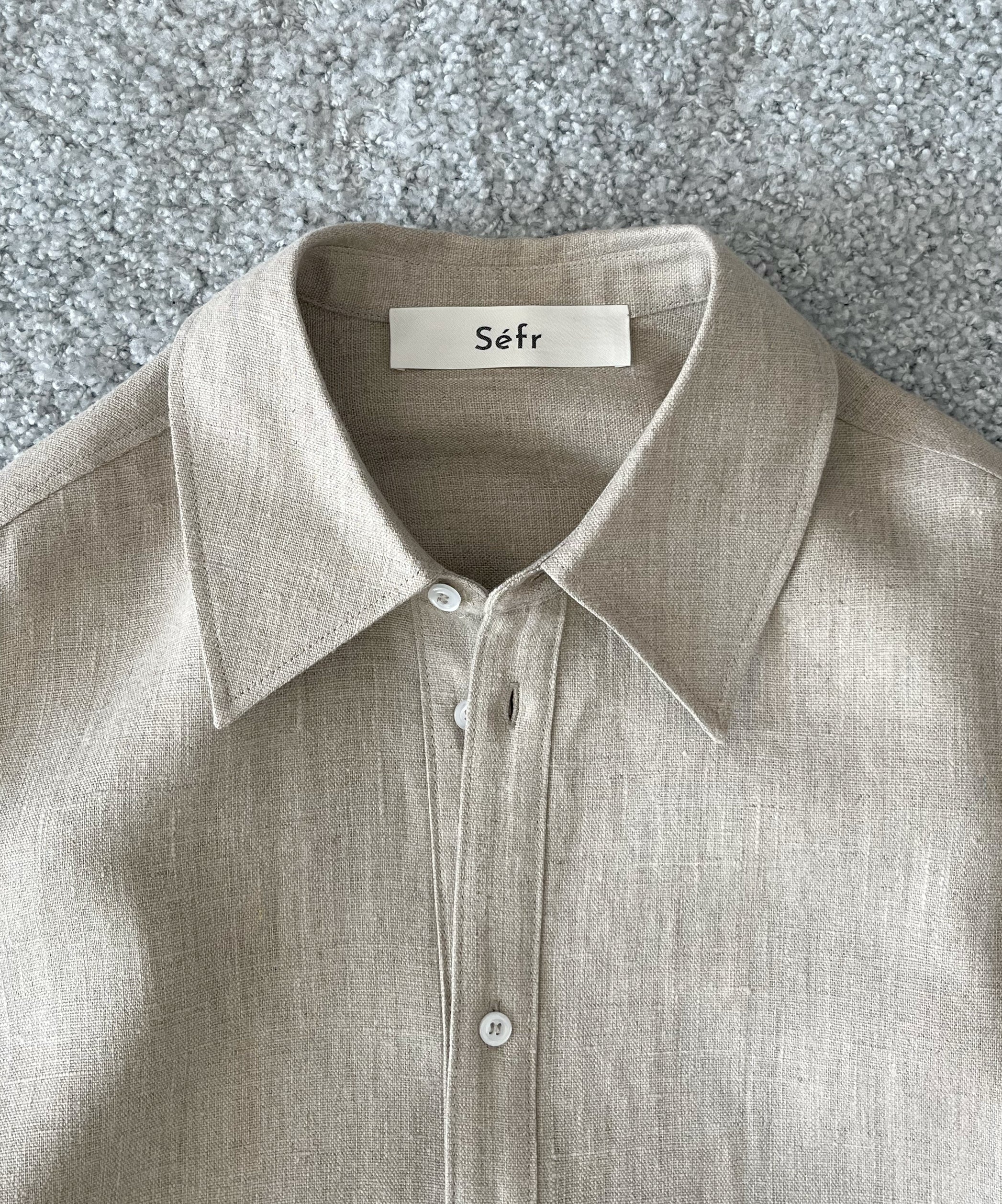 sefr Dao shirt "BEIGE CONCRETE LINEN"