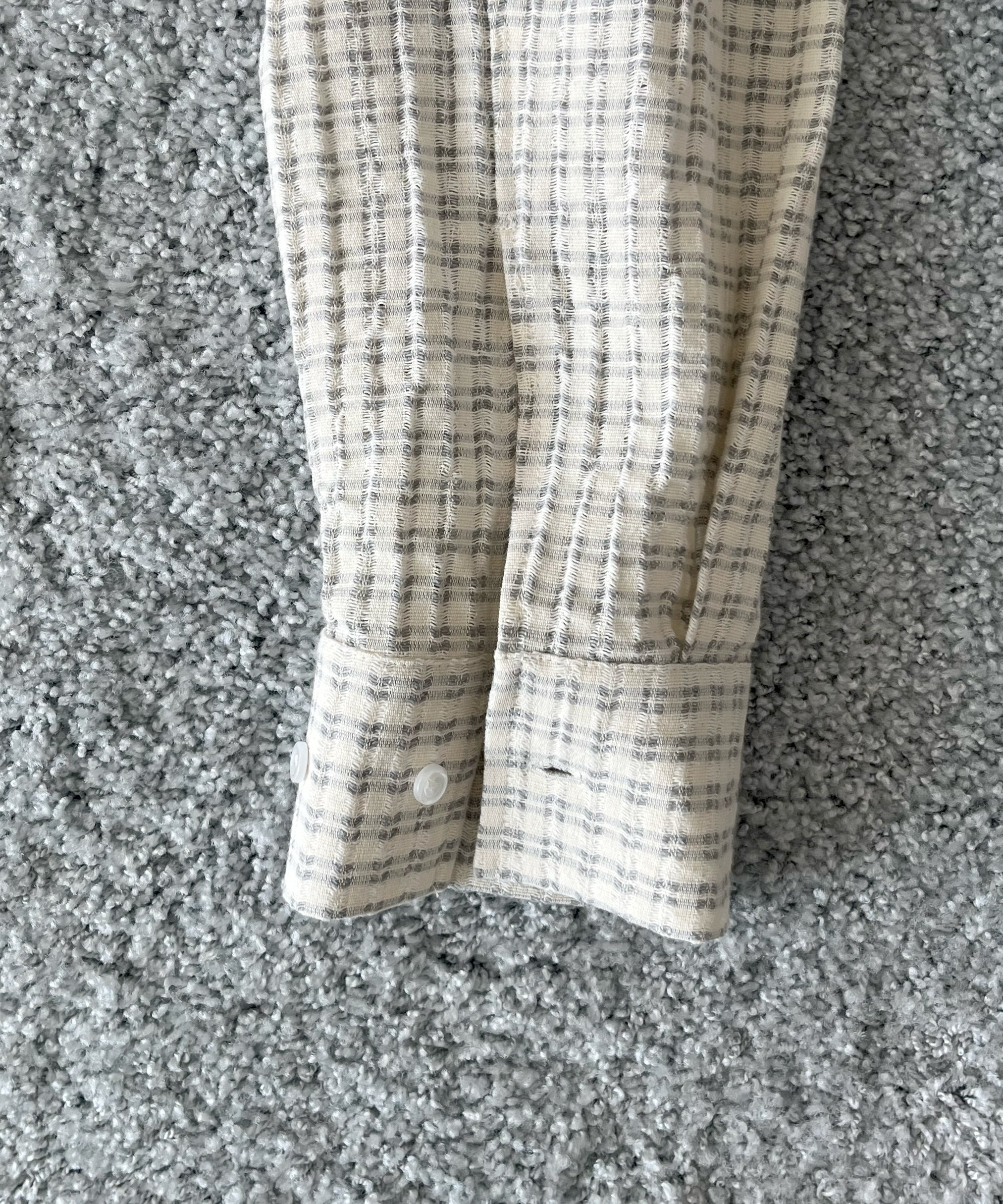 sefr Wes shirt "SUBTLE BEIGE CHECK"