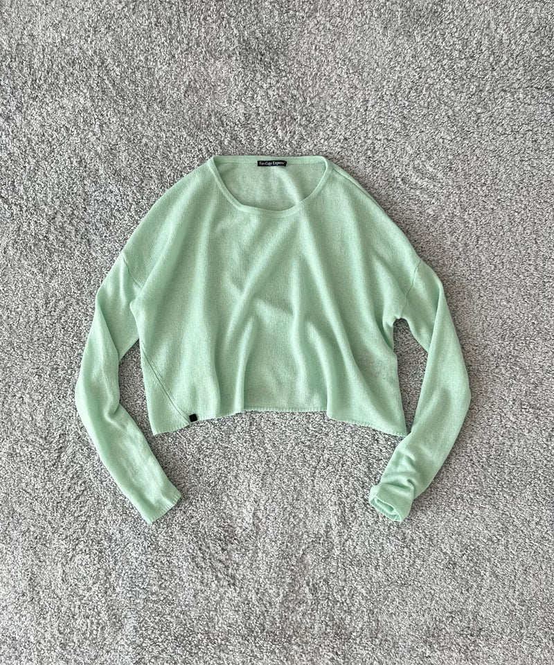Fax Copy Express Afternoon stretch off-shoulder wrap "LEMON GREEN"