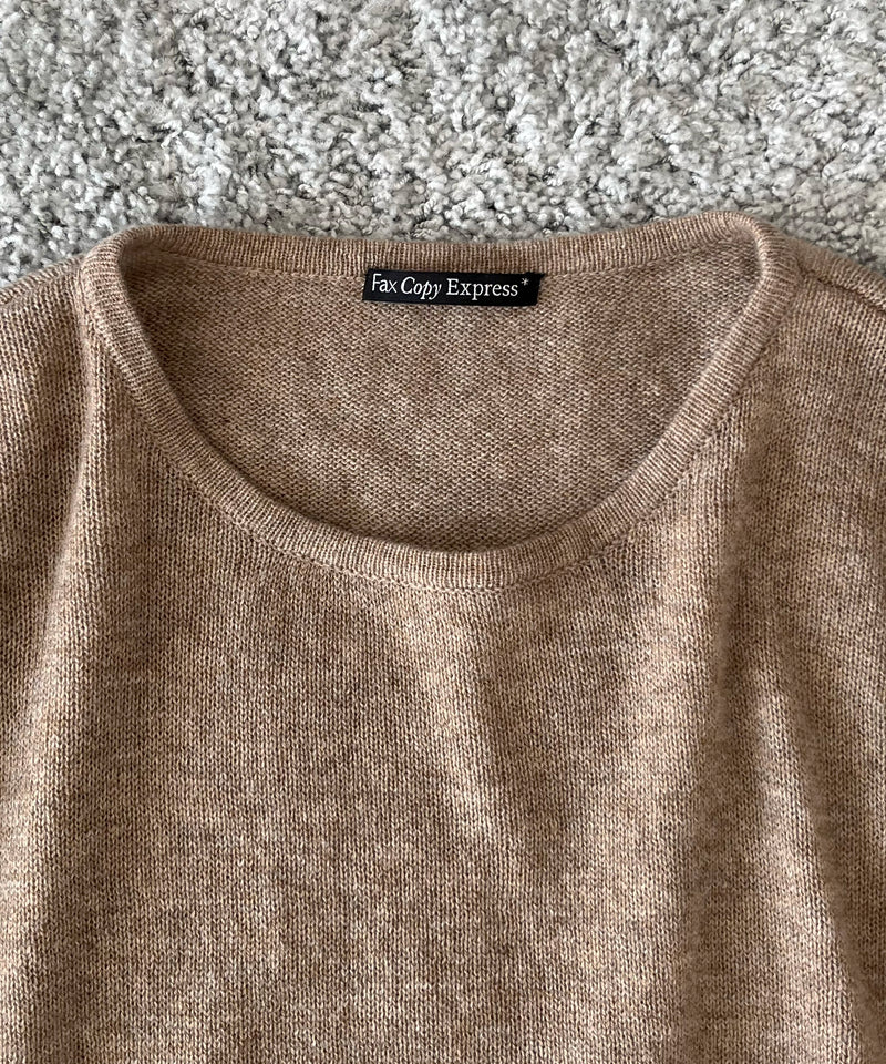 Fax Copy Express Afternoon stretch off-shoulder wrap "KHAKI"