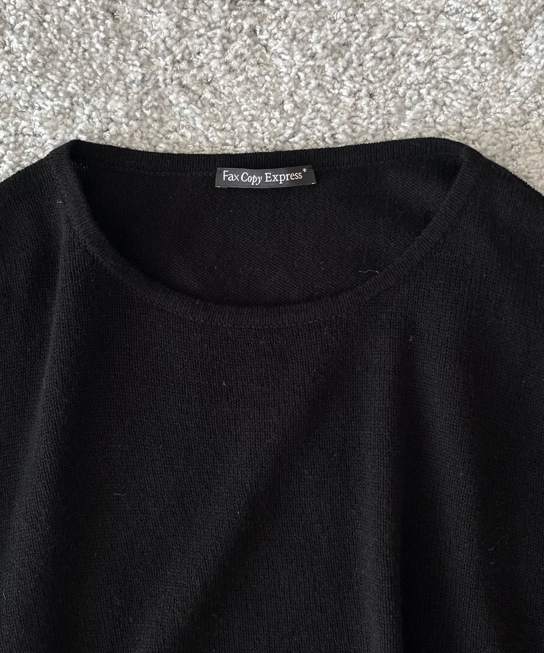 Fax Copy Express Afternoon stretch off-shoulder wrap "BLACK"