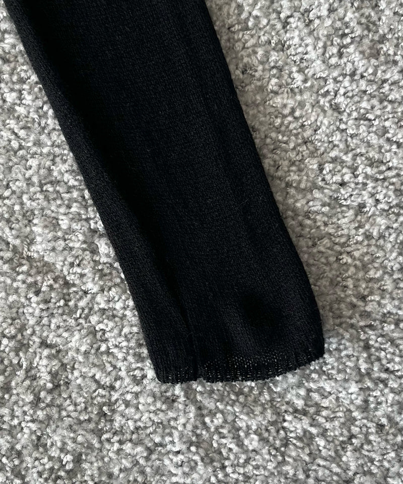 Fax Copy Express Afternoon stretch off-shoulder wrap "BLACK"