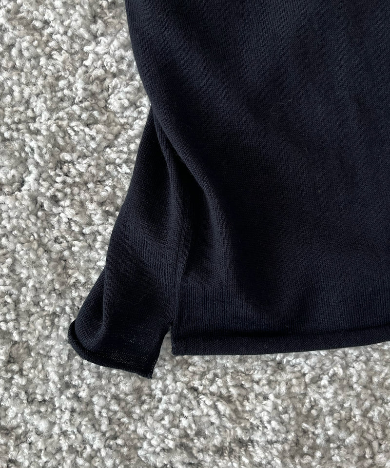 Fax Copy Express Afternoon stretch air off-shoulder top "NAVY"