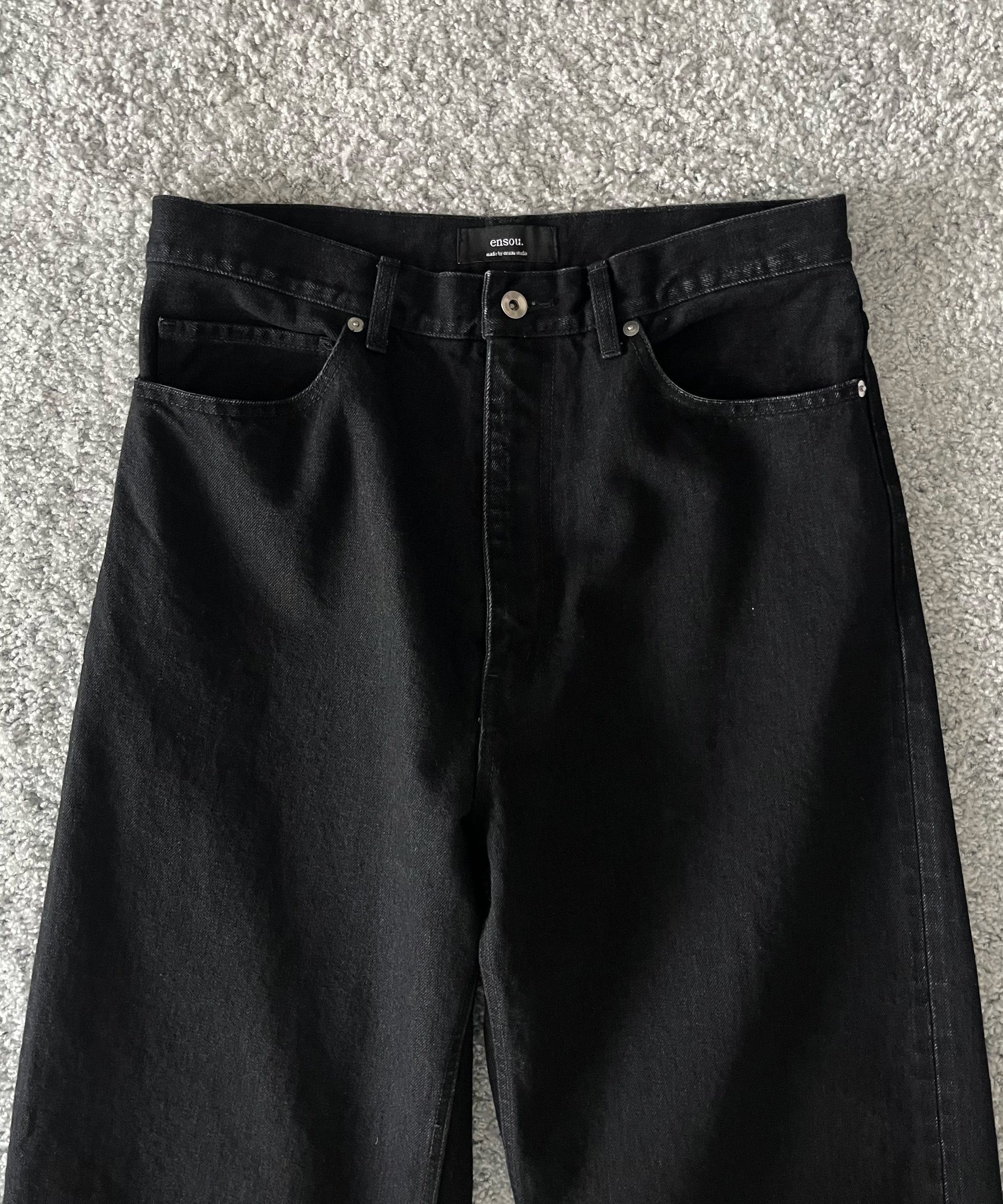 ensou. Wide big-e 4pk jeans-washed "A.BLACK"