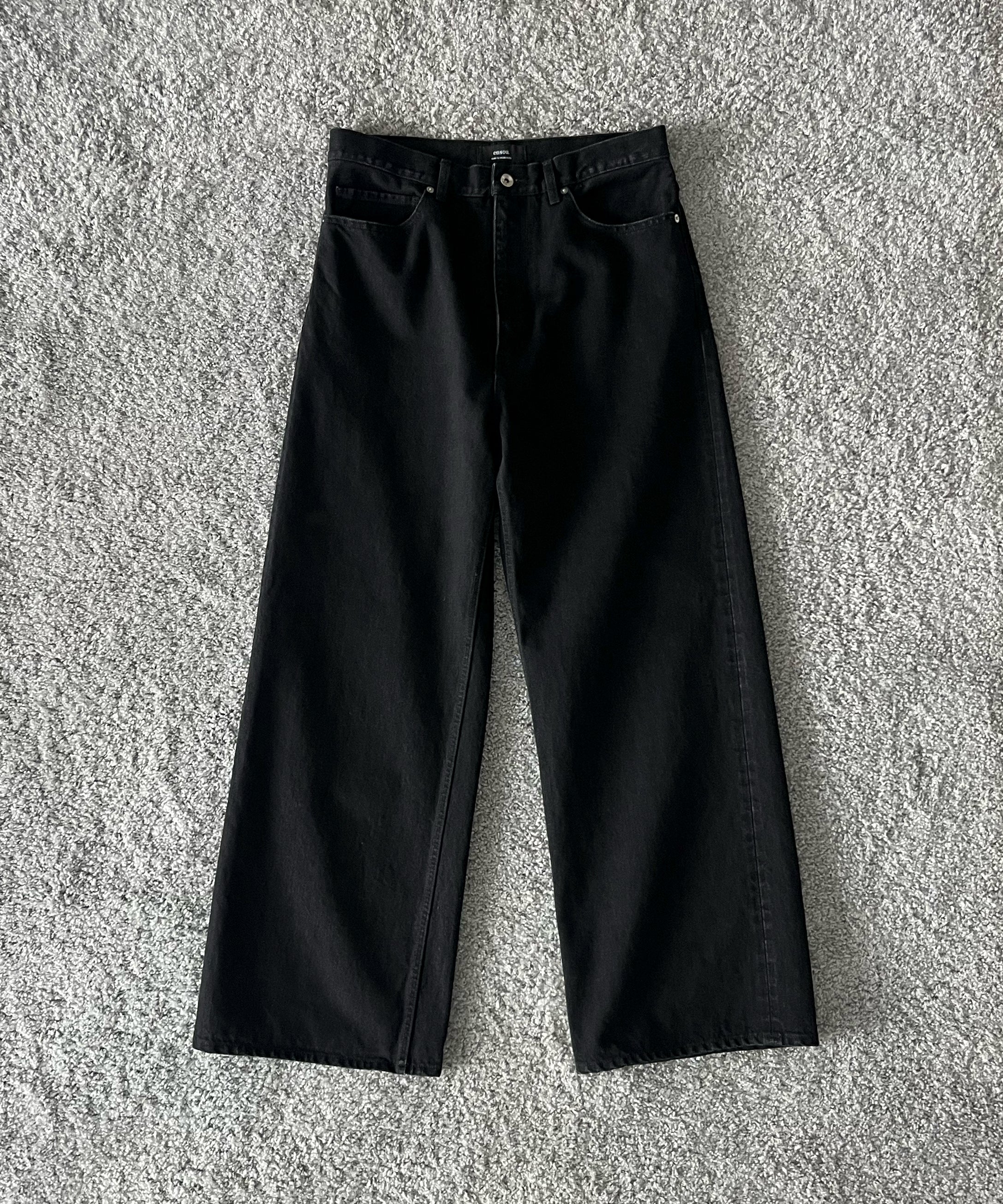 ensou. Wide big-e 4pk jeans-washed "A.BLACK"