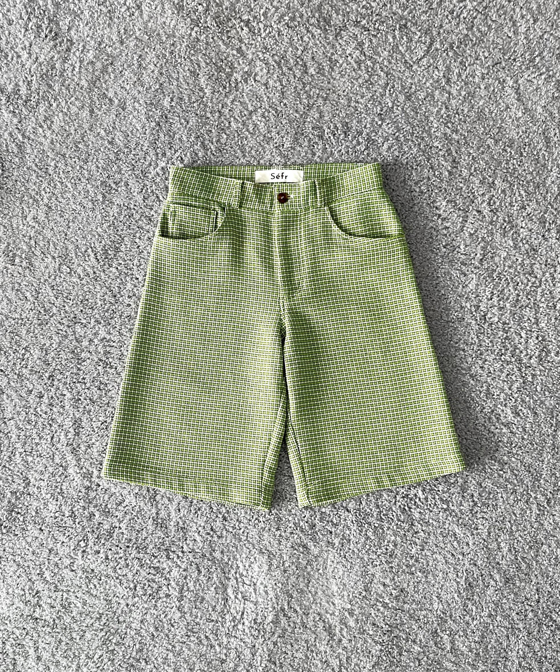 Sefr Nasedo shorts "SOFT GREEN CHECK"