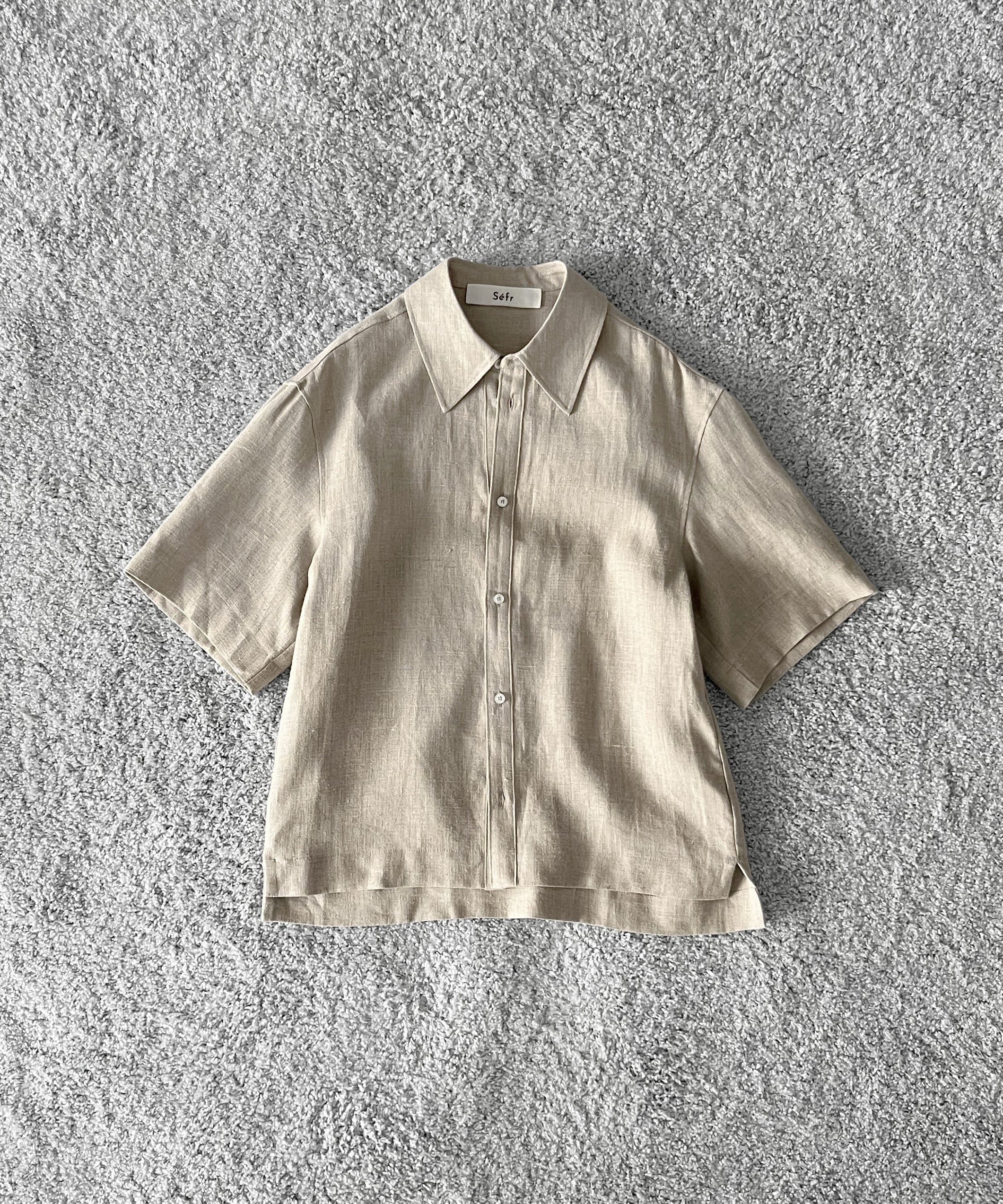 sefr Dao shirt "BEIGE CONCRETE LINEN"