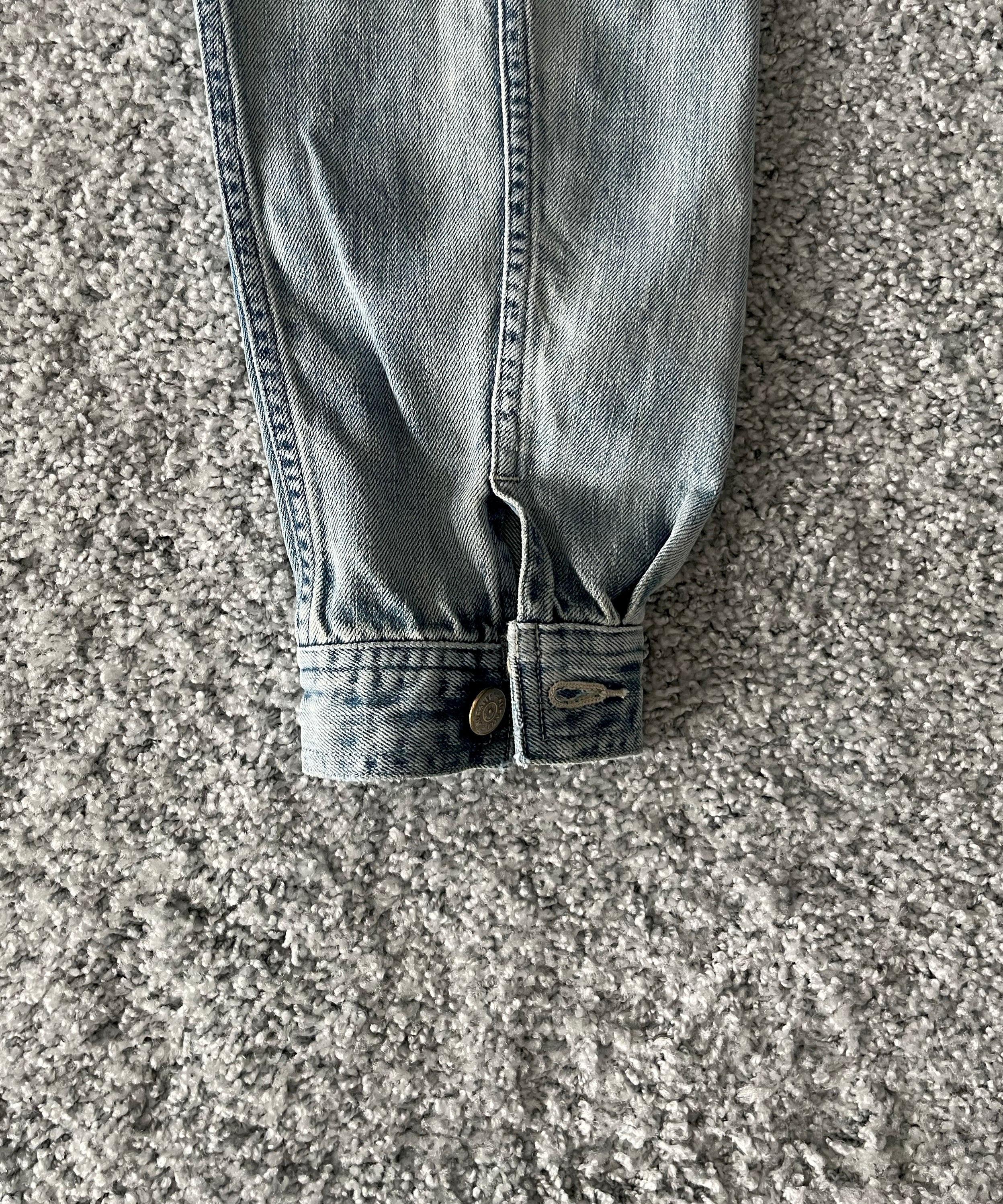 AURALEE Faded selvedge light denim blouson "LIGHT INDIGO"