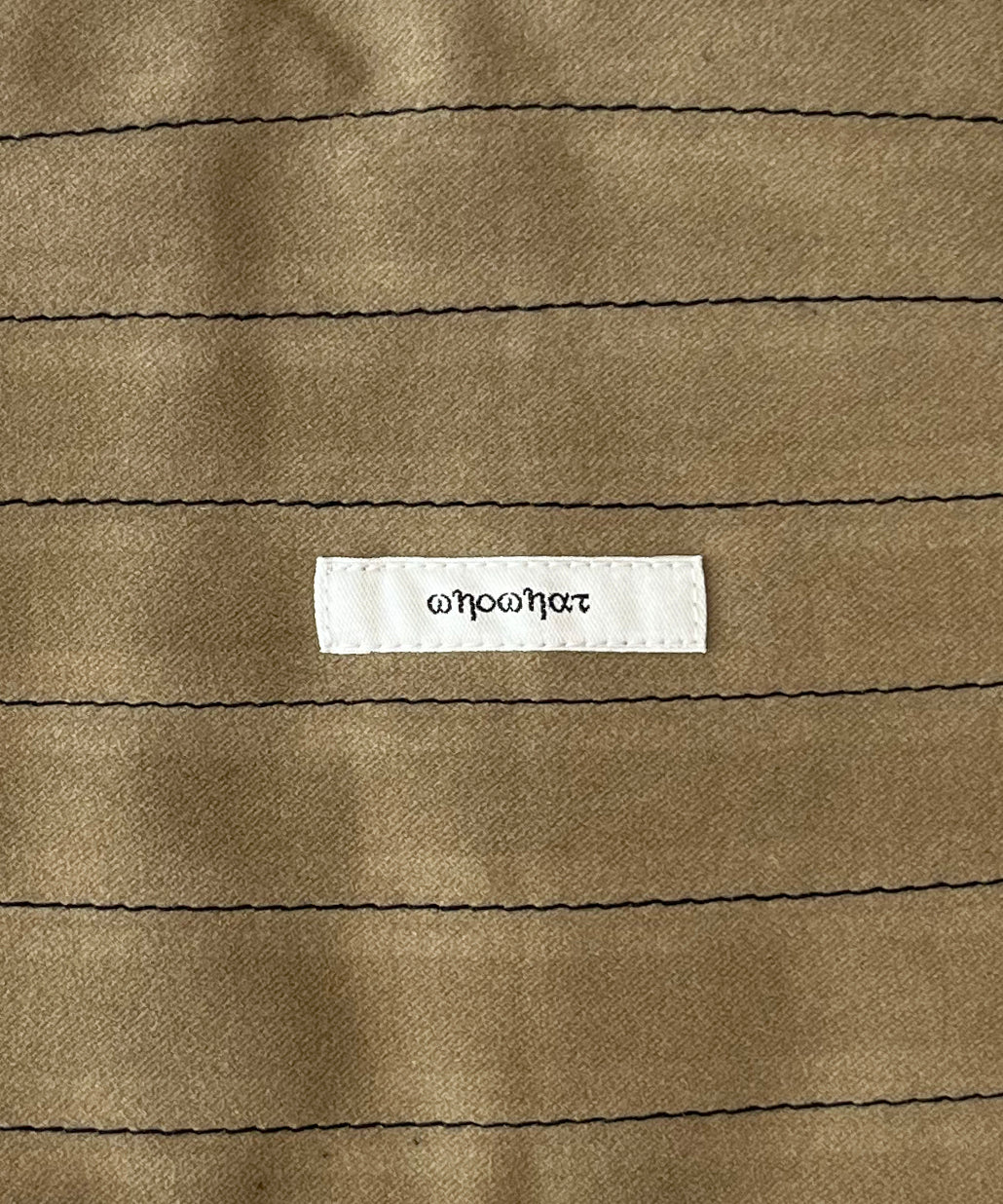 WHOWHAT Leather corset belt "BLACK×BEIGE"