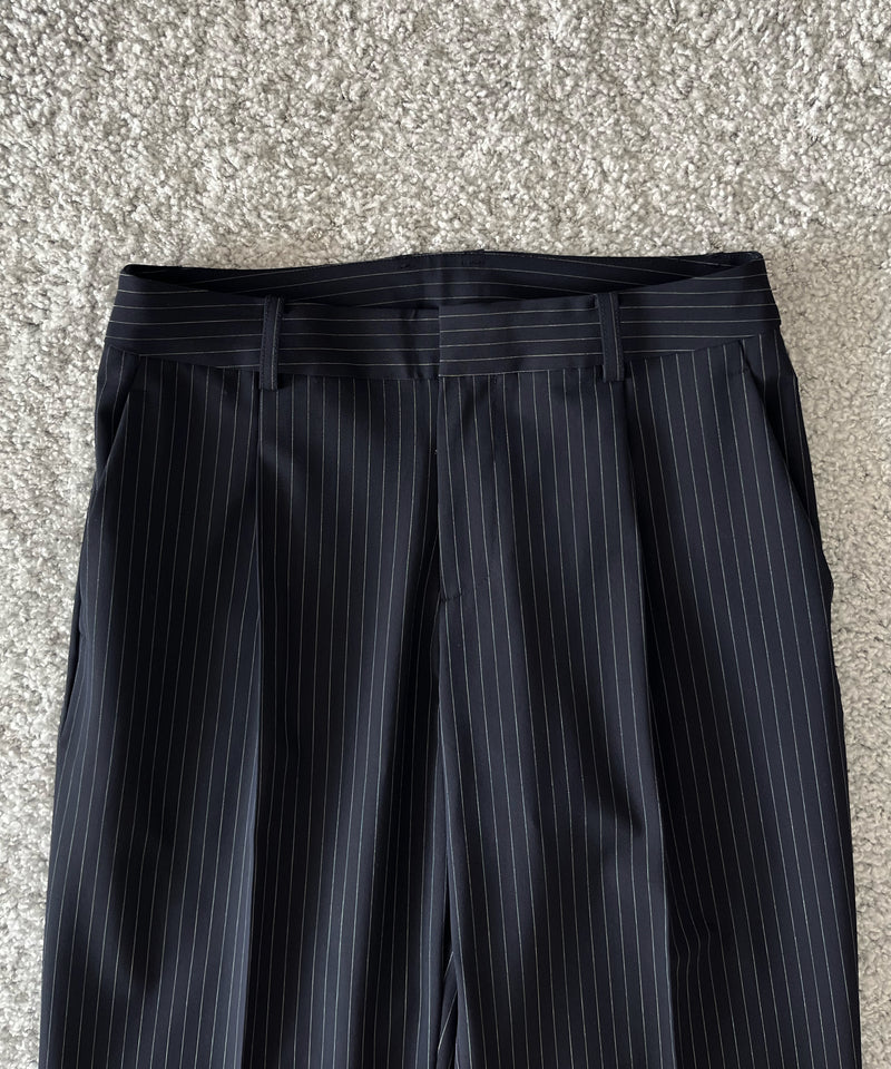 KAIKO Low rise slacks "NAVY STRIPE"