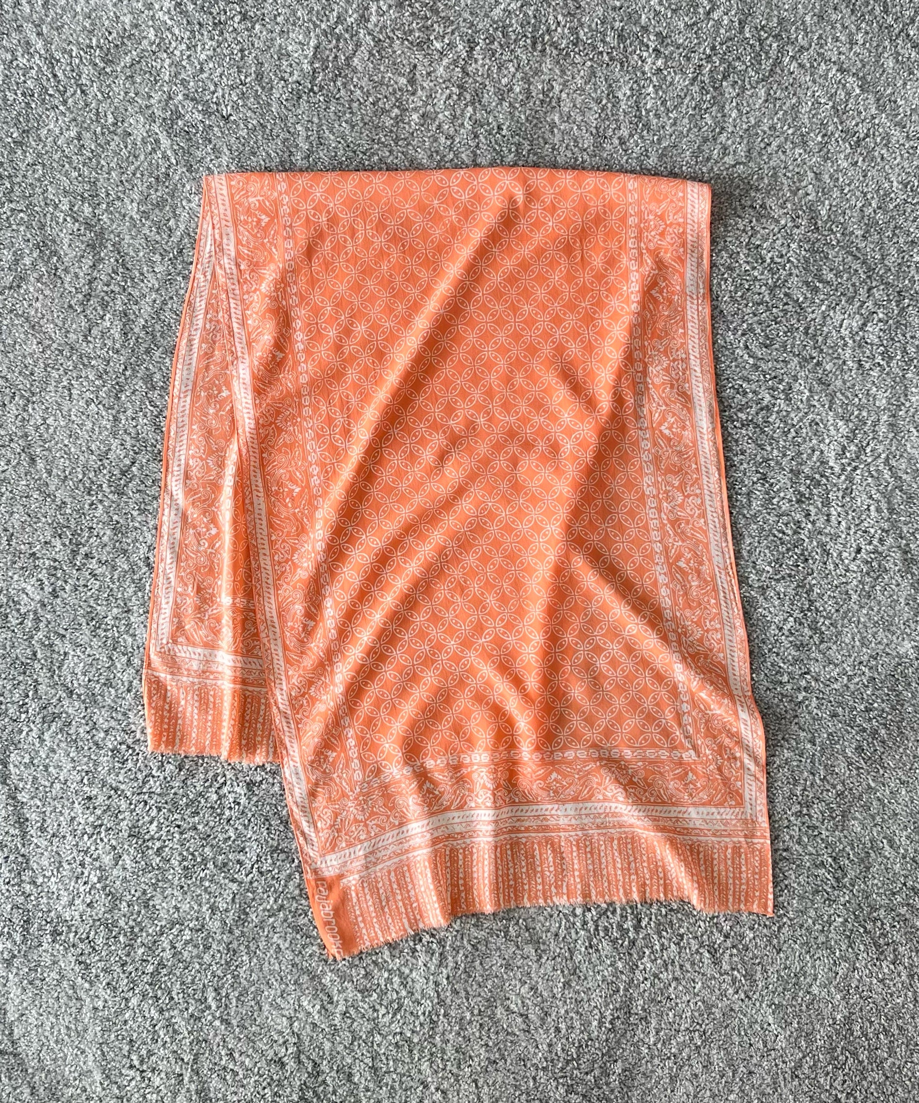 rajabrooke Batic wau stole "SALMON PINK"