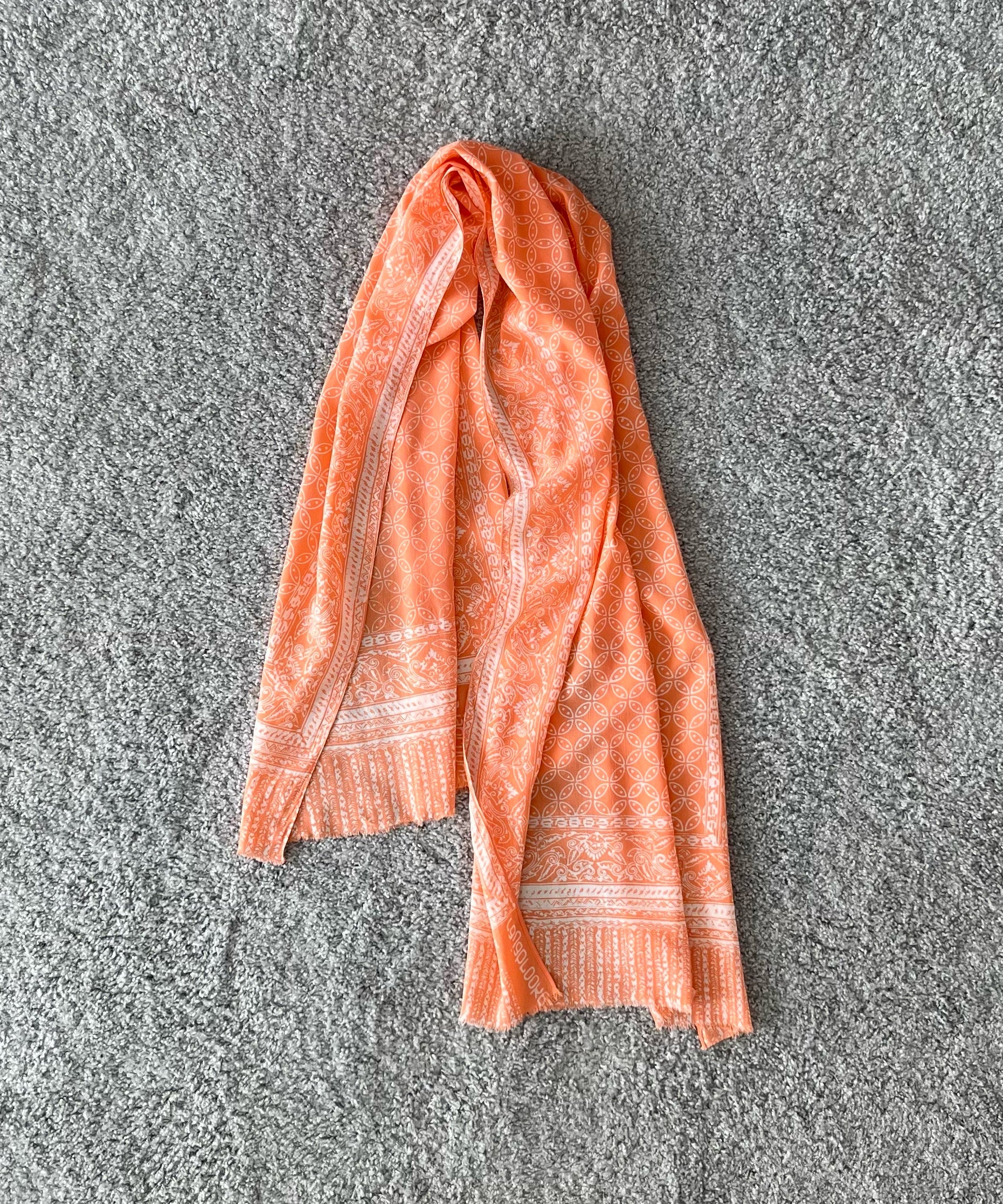 rajabrooke Batic wau stole "SALMON PINK"