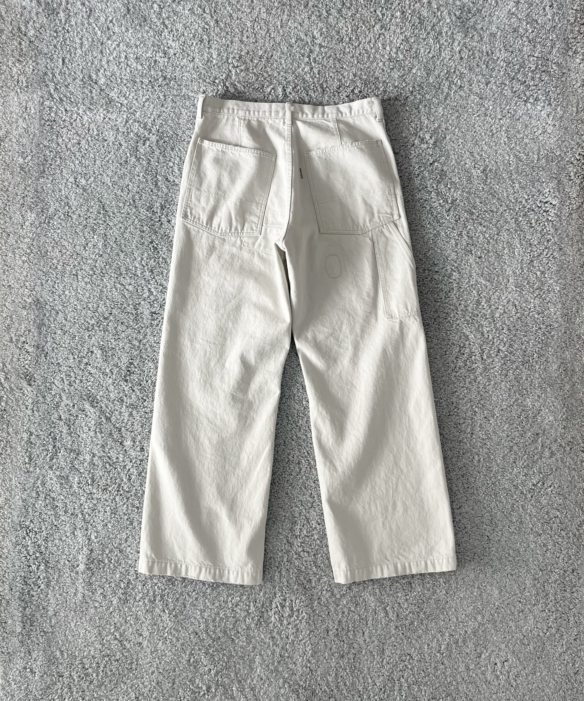 ensou. Scar tissue painter jeans "IVORY"