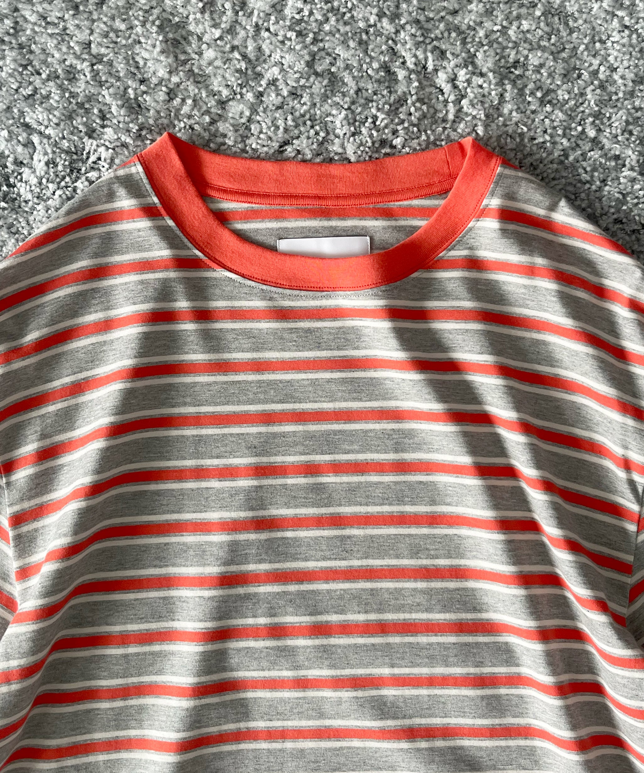KAIKO C neck border l/s t-shirt “RED”