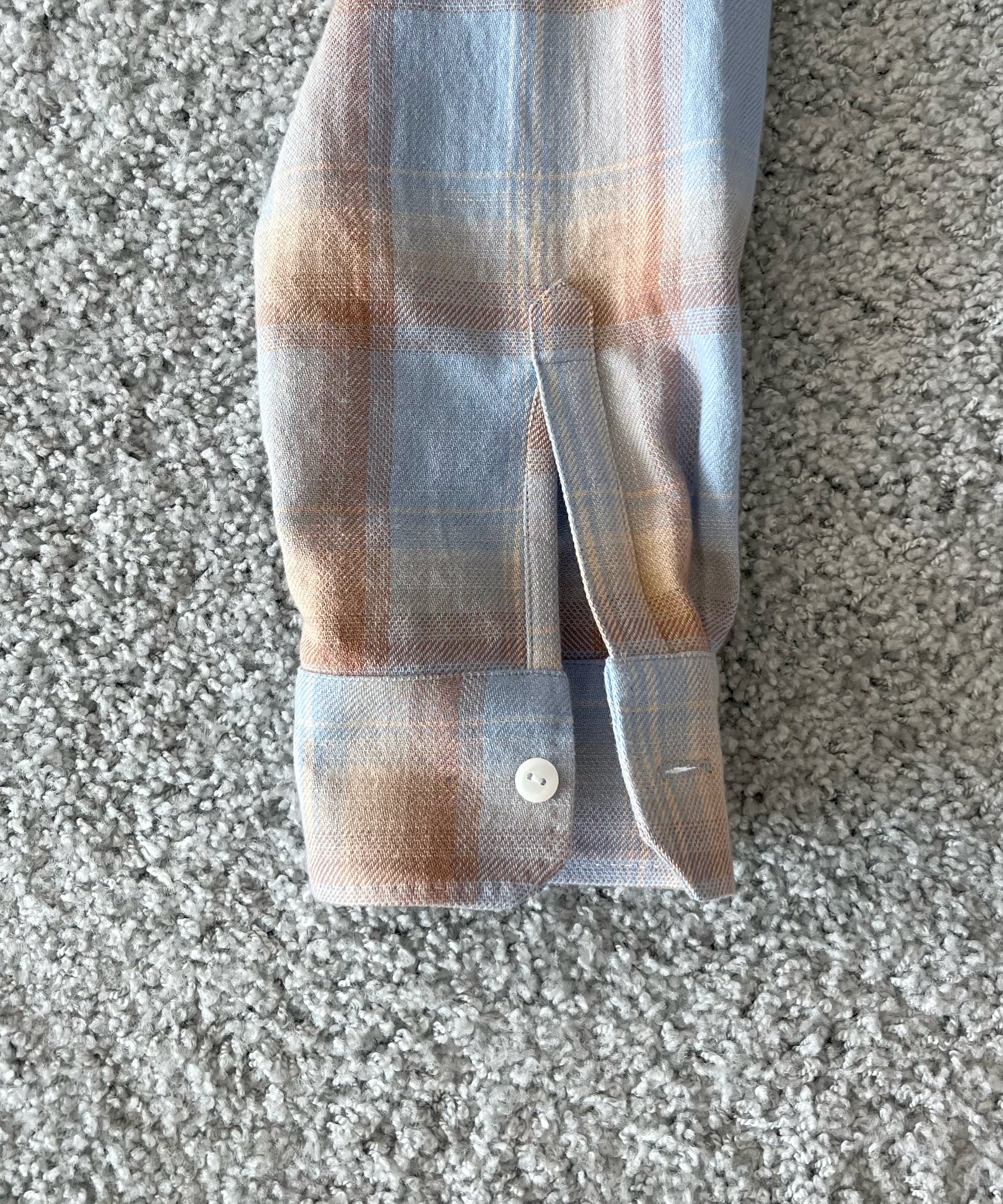 SECOND/LAYER Logan ombre ls shirt "CHECKERED BLUE"