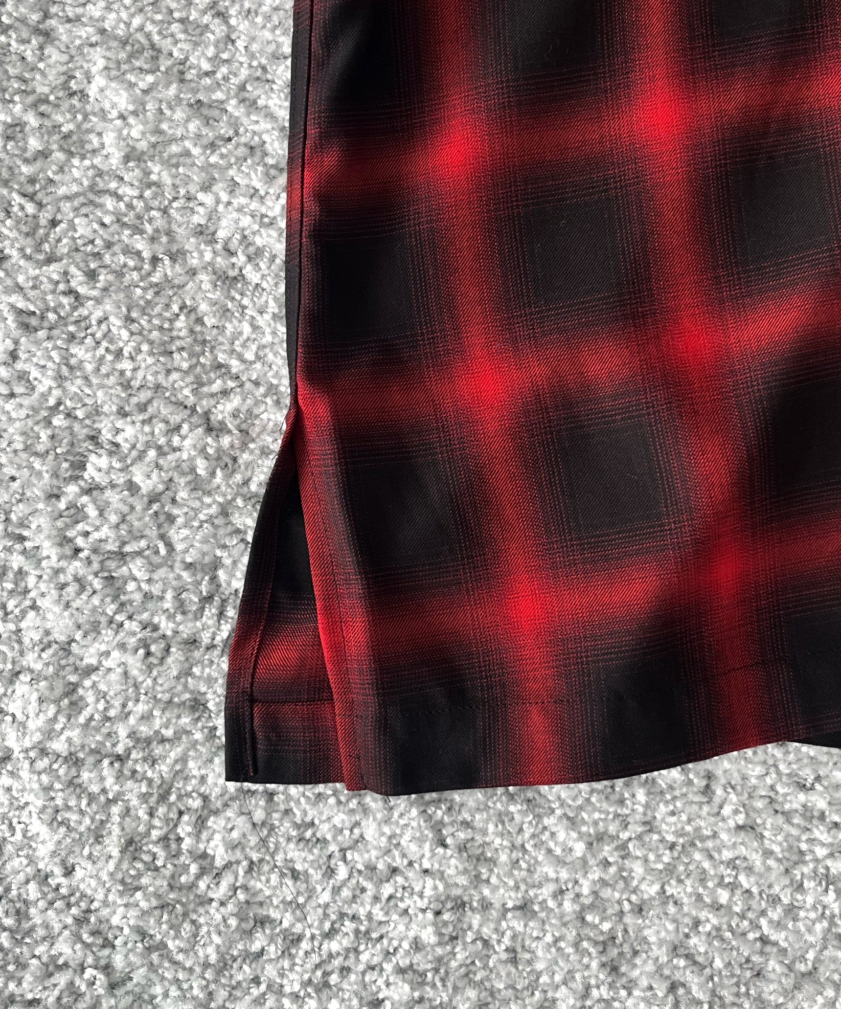 COTTON PAN Soho s/s オンブレシャツ "RED×BLACK"