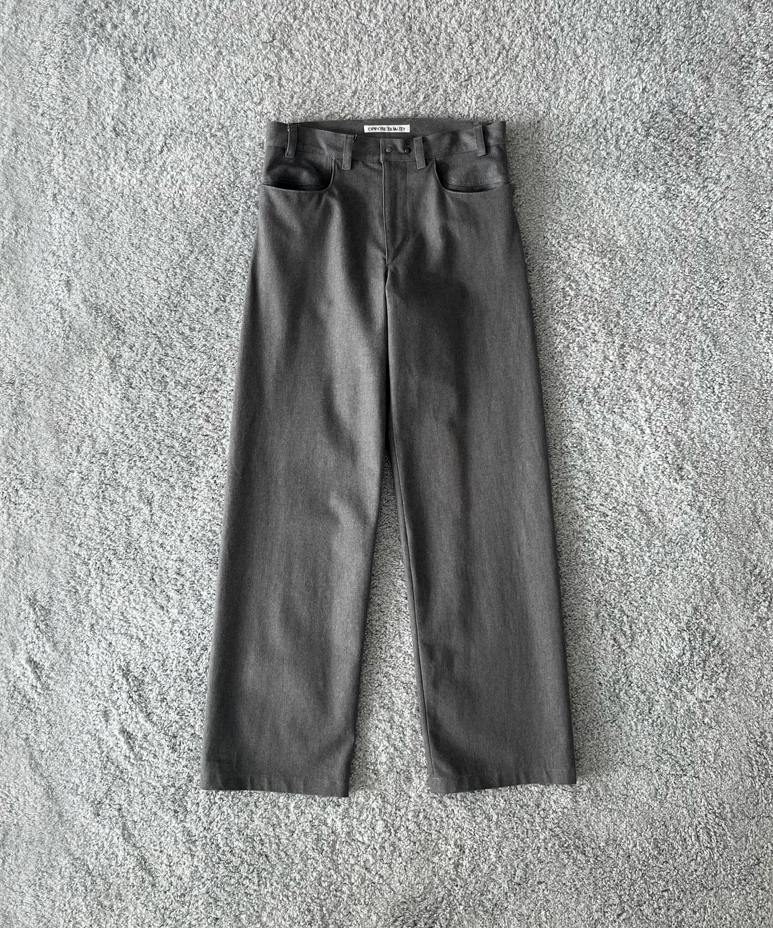 OPPOSE DUALITY Plane denim trs "GRAY"