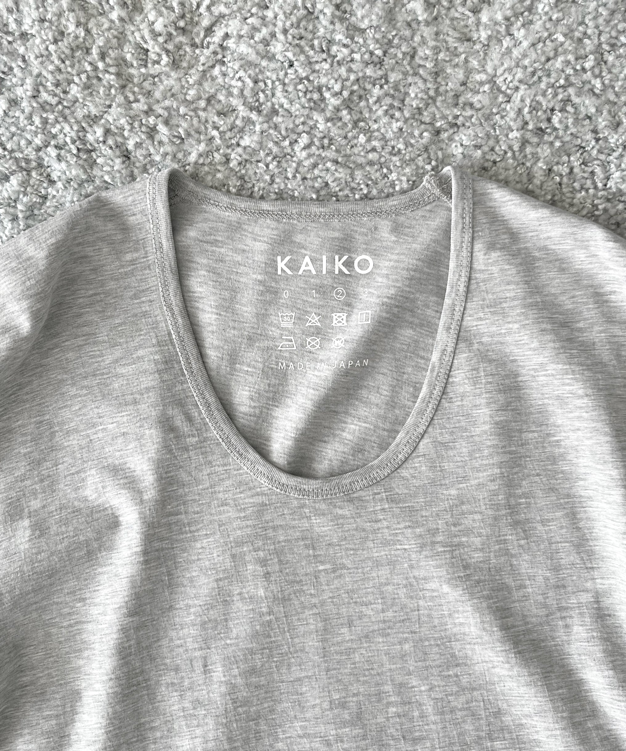 KAIKO U neck t-shirts "TOP GRAY"