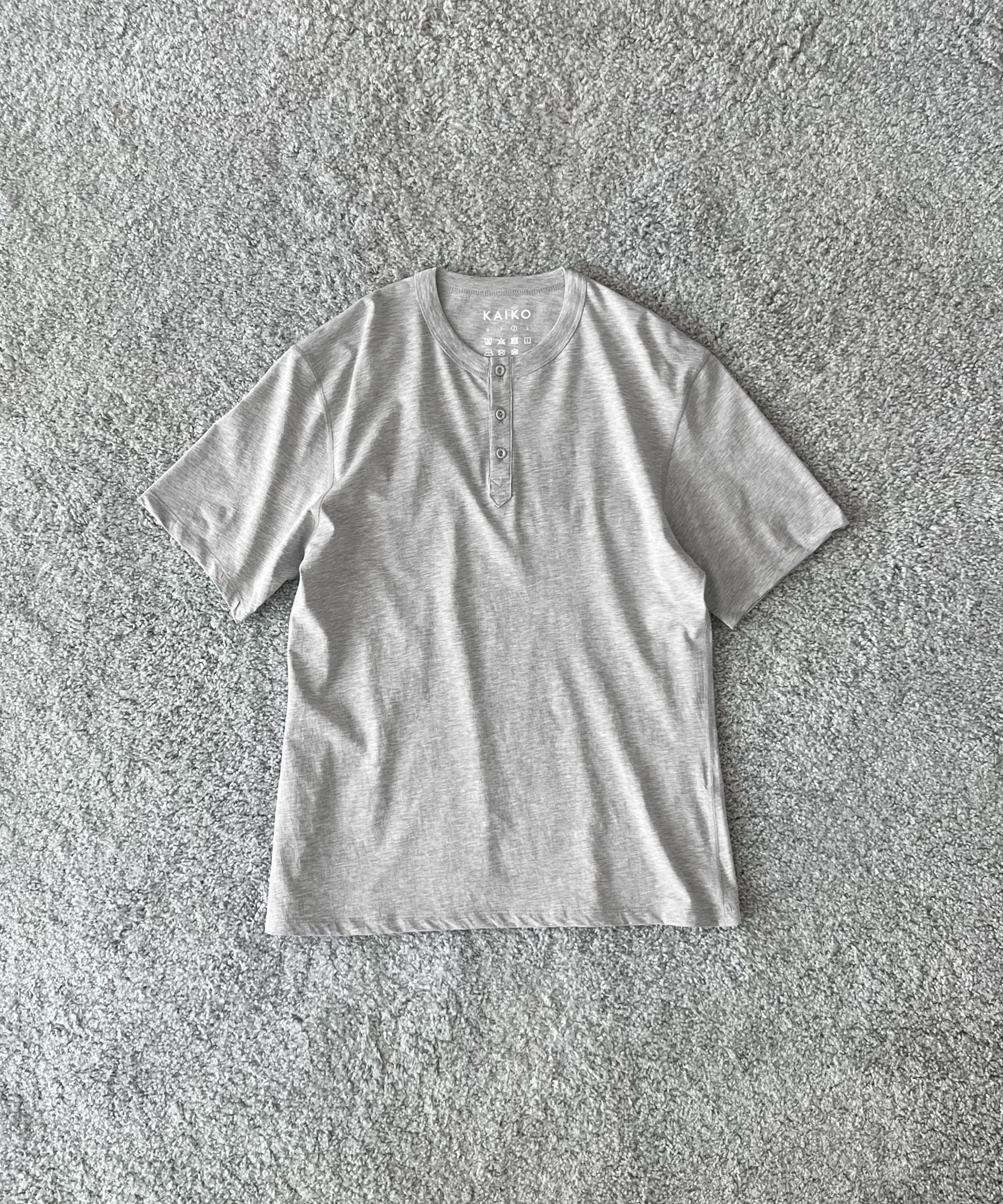 KAIKO H neck t-shirts "TOP GRAY"