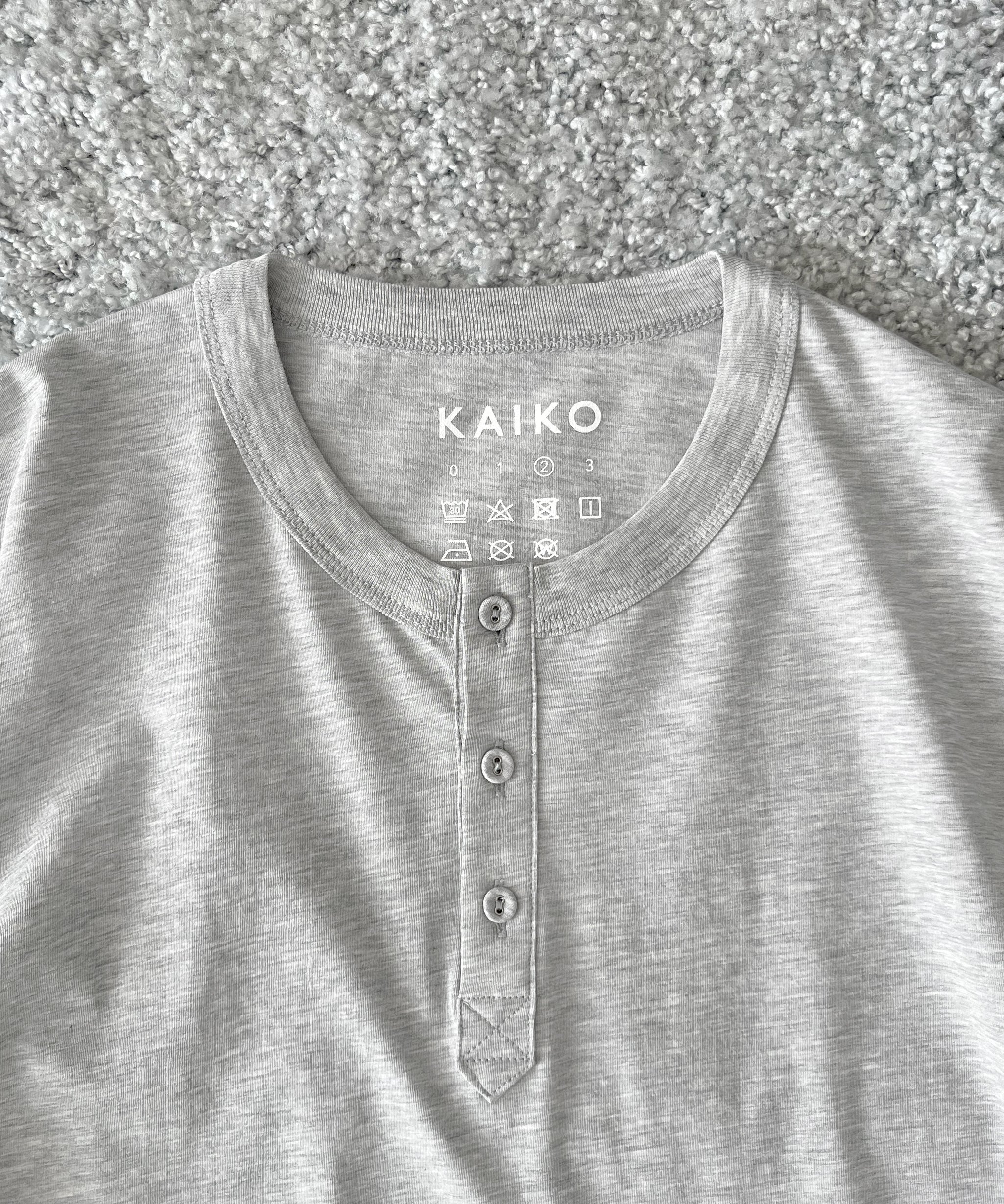 KAIKO H neck t-shirts "TOP GRAY"