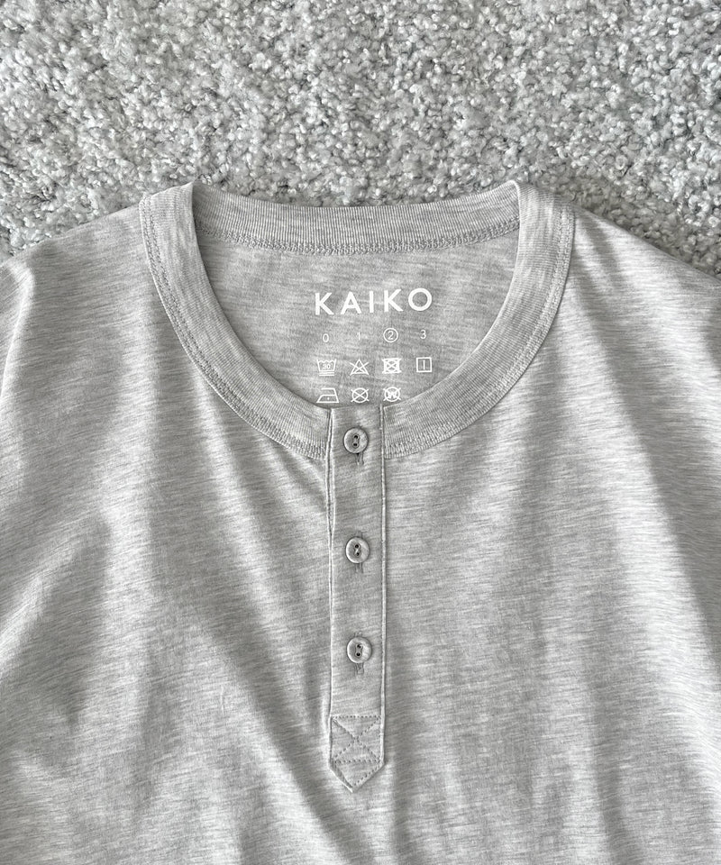 KAIKO H neck t-shirts "TOP GRAY"