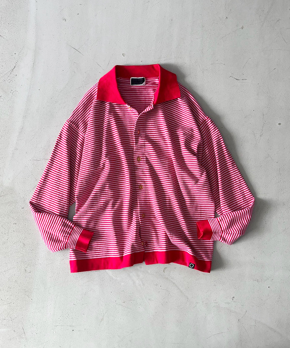 PHINGERIN Stripe knit shirt "A:RED"