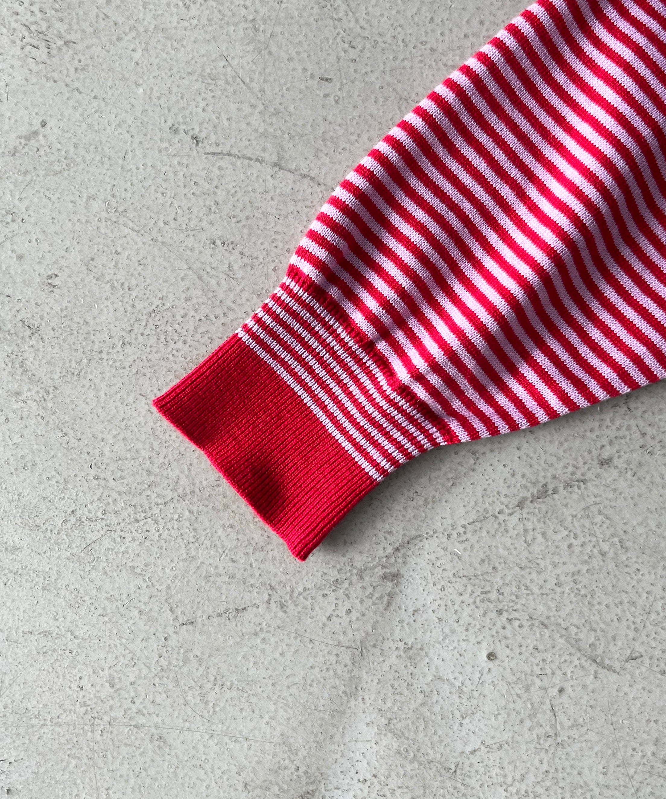 PHINGERIN Stripe knit shirt "A:RED"
