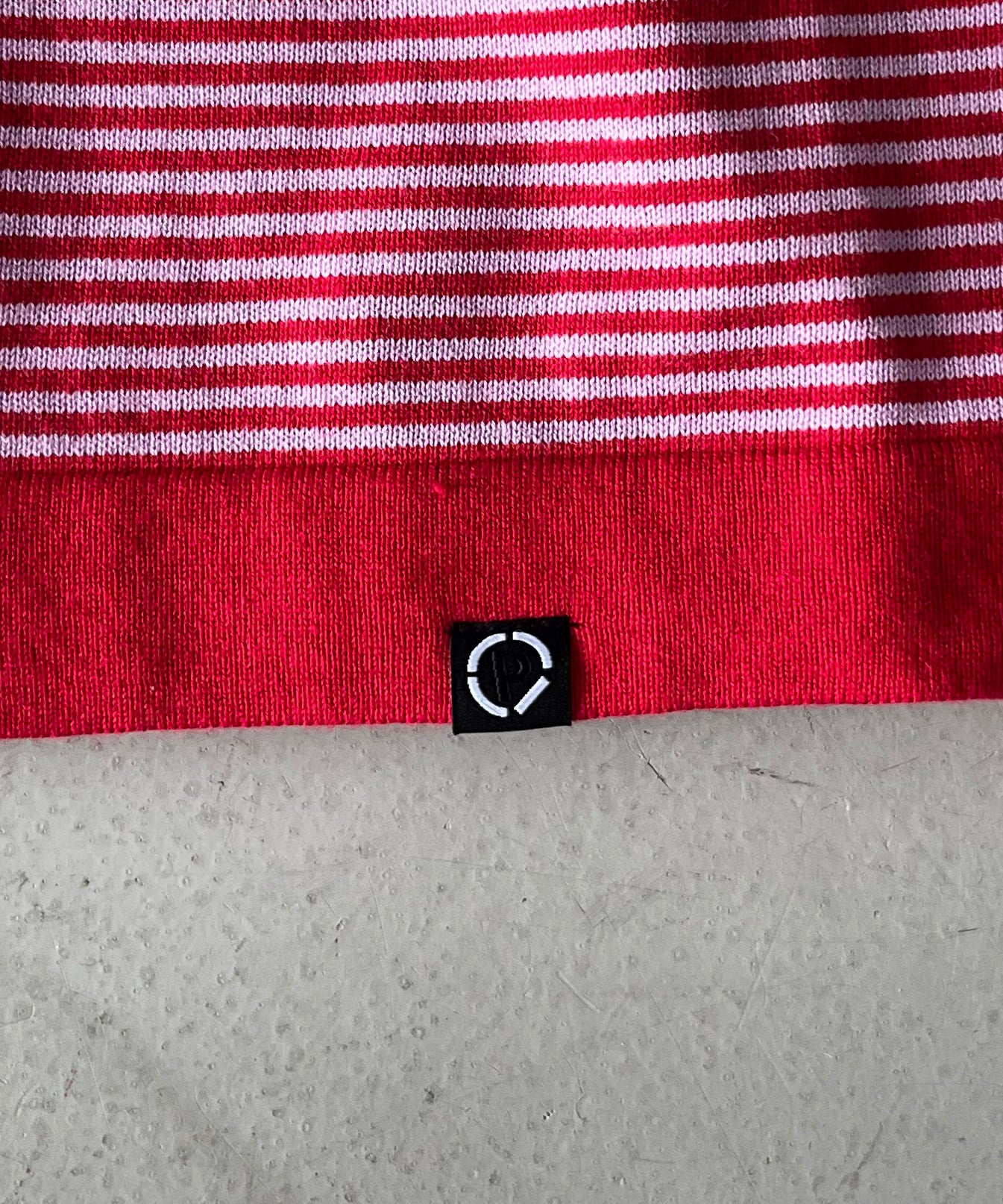 PHINGERIN Stripe knit shirt "A:RED"