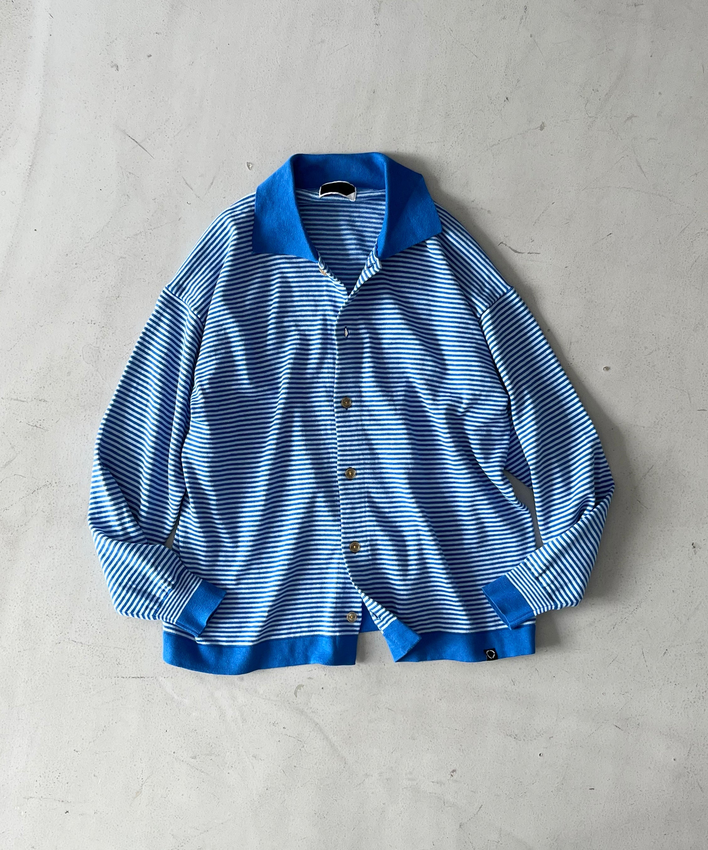 PHINGERIN Stripe knit shirt "B:BLUE"