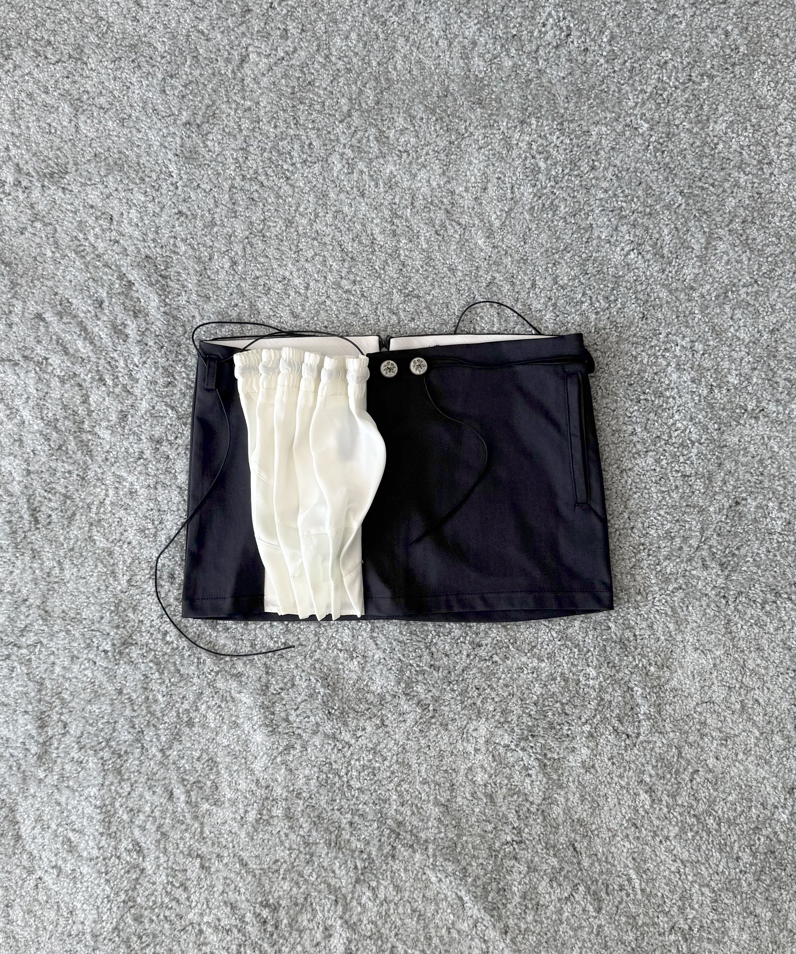 ULIKASANCTUS Curtain mini skirt "BROWN"