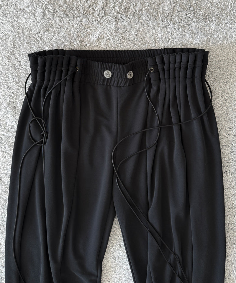 ULIKASANCTUS Curtain jogger pants "WASHED BLACK"