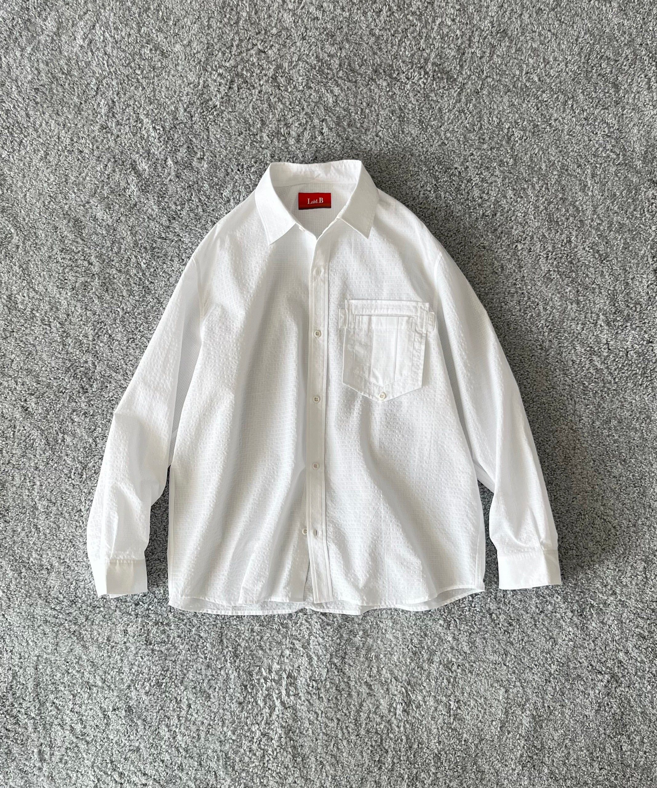 Laid.B Inside out pocket shirts "WHITE"