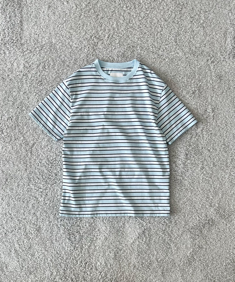 KAIKO C neck border t-shirts "RED"