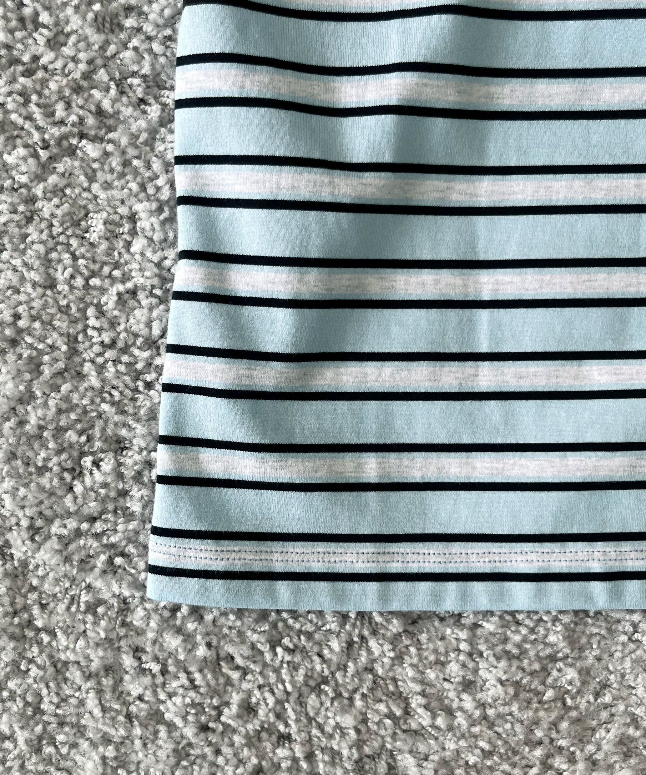 KAIKO C neck border t-shirts "SAX"