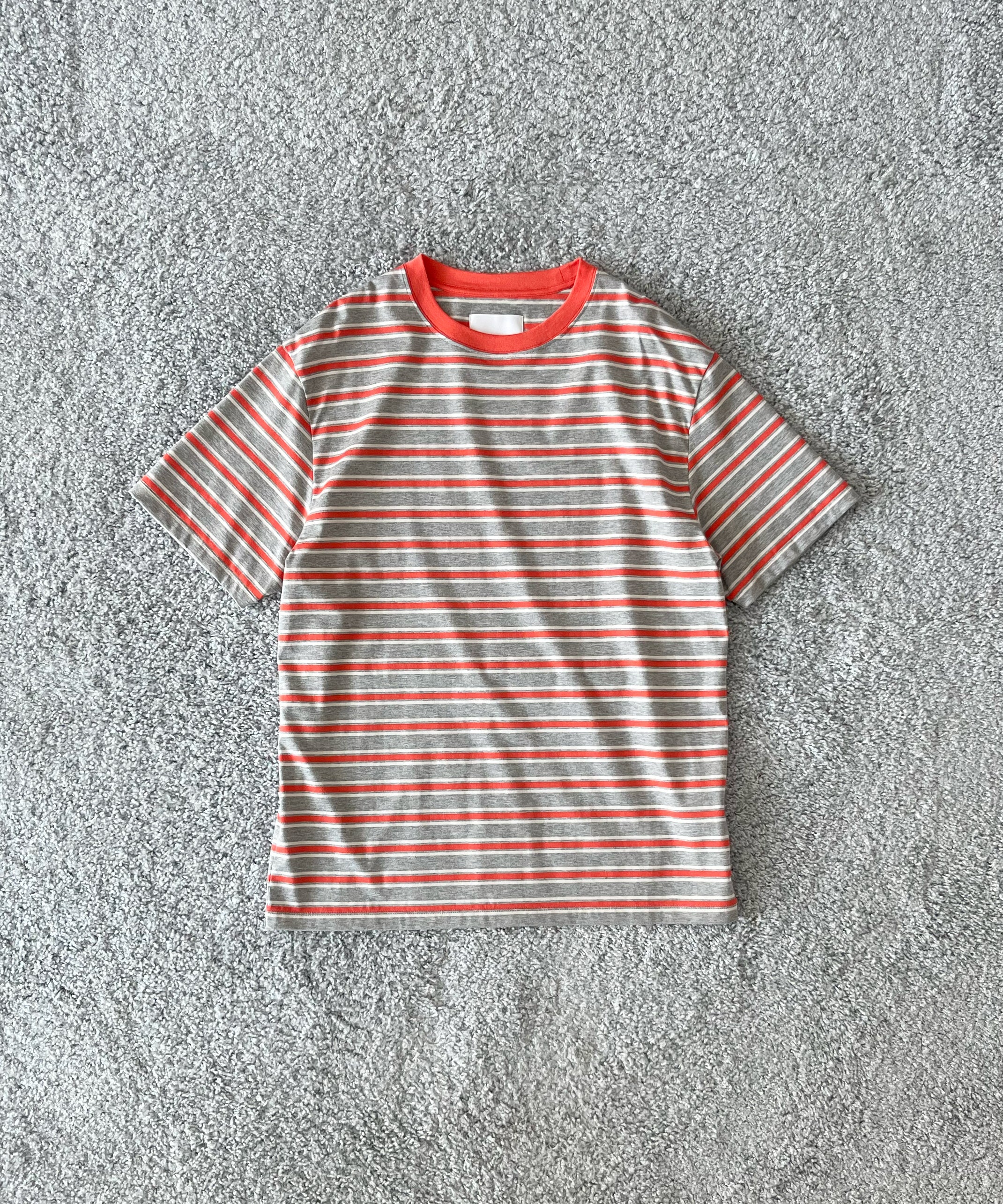 KAIKO C neck border t-shirts "SAX"