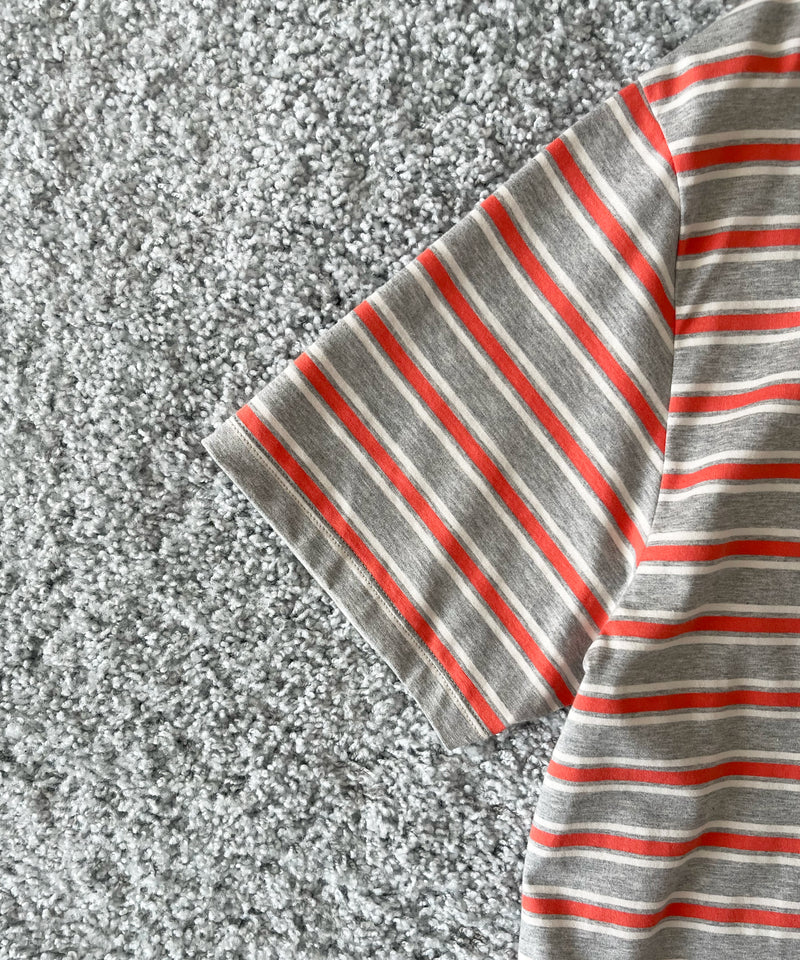 KAIKO C neck border t-shirts "RED"