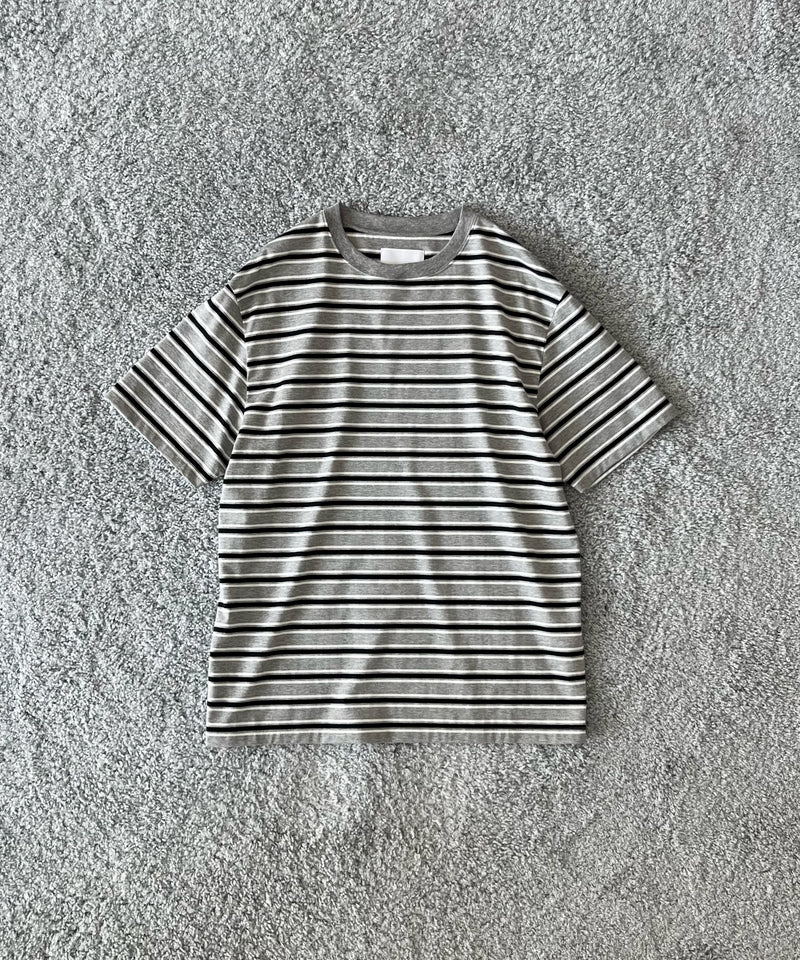 KAIKO C neck border t-shirts "RED"
